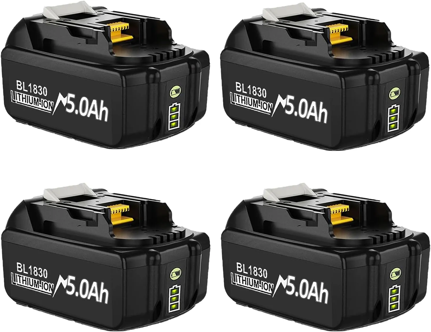 4 Stück 18V 5000mAh Ersatzakku für Mak-ita akku BL1850B BL1850 BL1830B BL1830 BL1860B BL1860 BL1840 BL1835 BL1845 BL182…