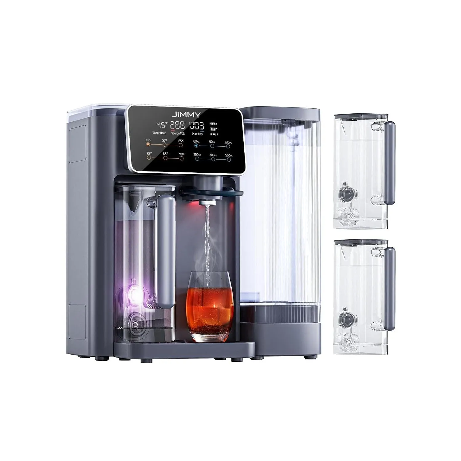 Jimmy R9 Osmoseanlage Trinkwasser Auftisch, Umkehrosmoseanlage Wasserfilter, mit Heißwasserspender, 7-stufiger Filterun…