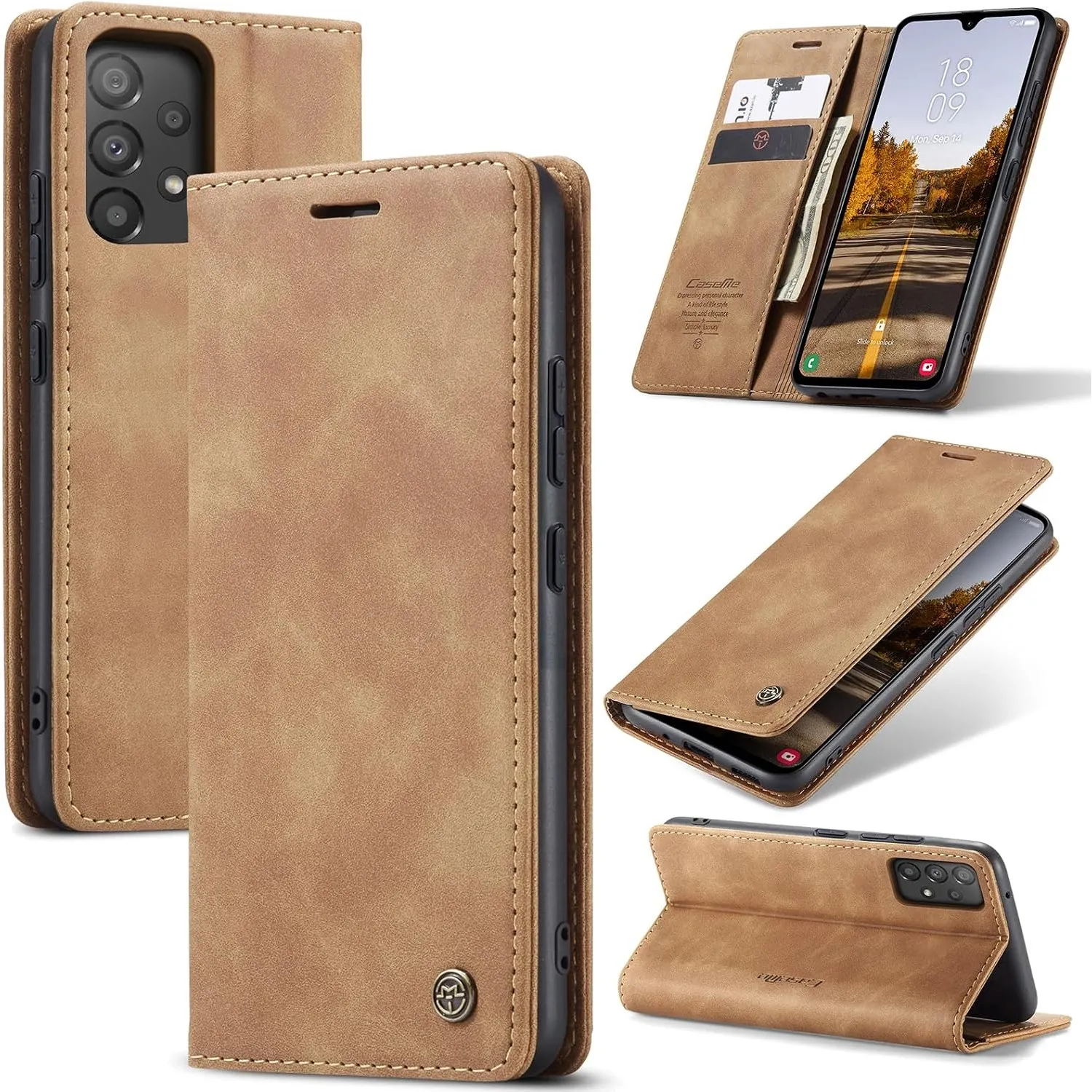 Handyhülle für Samsung Galaxy A53 5G Hülle Premium Lederhülle Flip Case Magnet Tascher Kartenfach Standfunktion Klapphü…