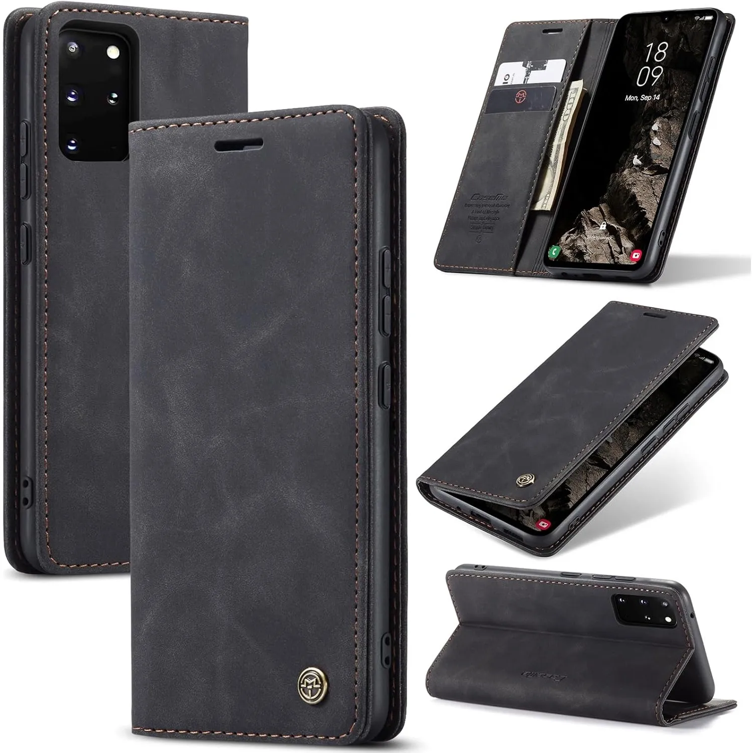Handyhülle für Samsung Galaxy S20 Plus 5G Hülle Premium Lederhülle Flip Case Magnet Tascher Kartenfach Standfunktion Kl…
