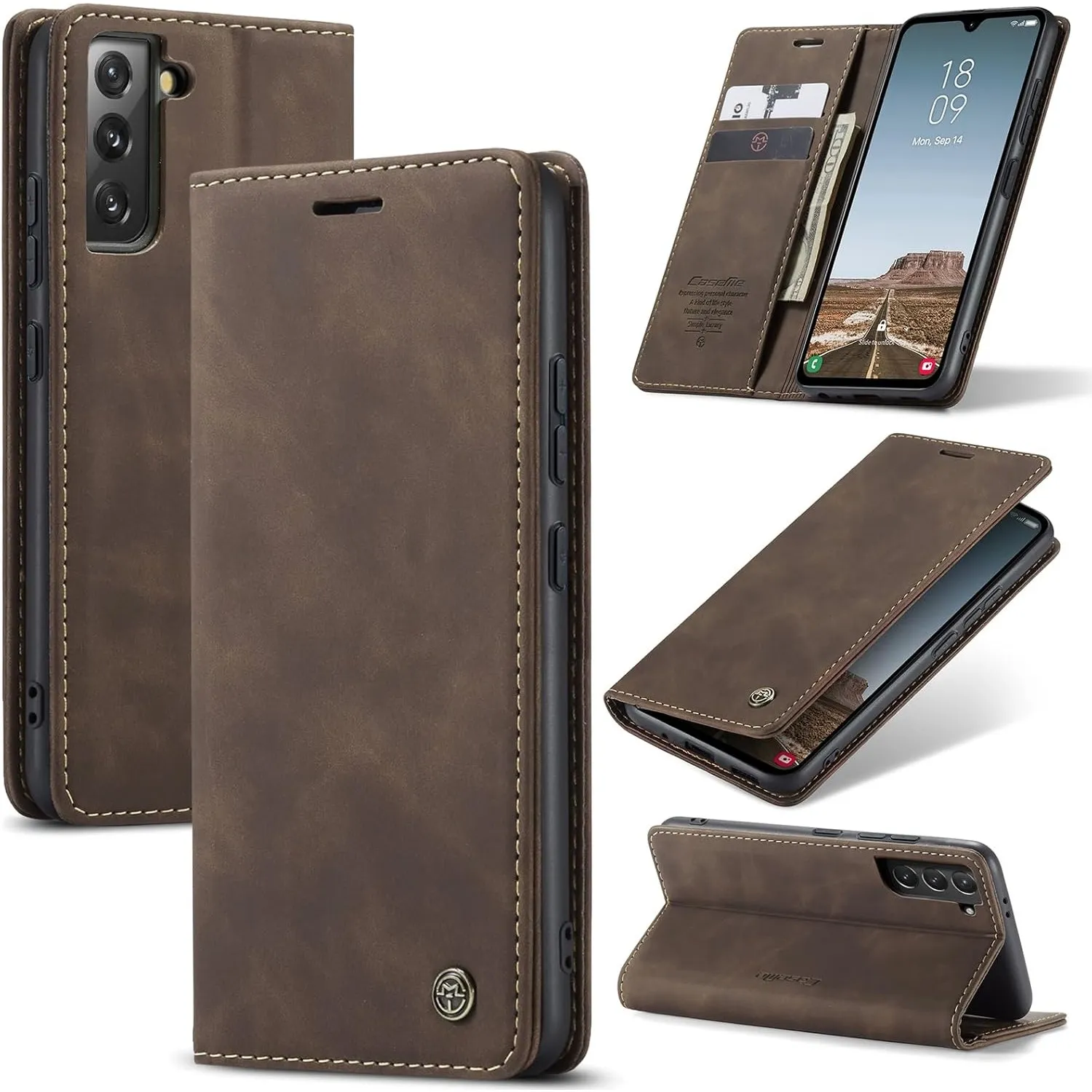 Handyhülle für Samsung Galaxy S22 Plus 5G Hülle Premium Lederhülle Flip Case Magnet Tascher Kartenfach Standfunktion Kl…