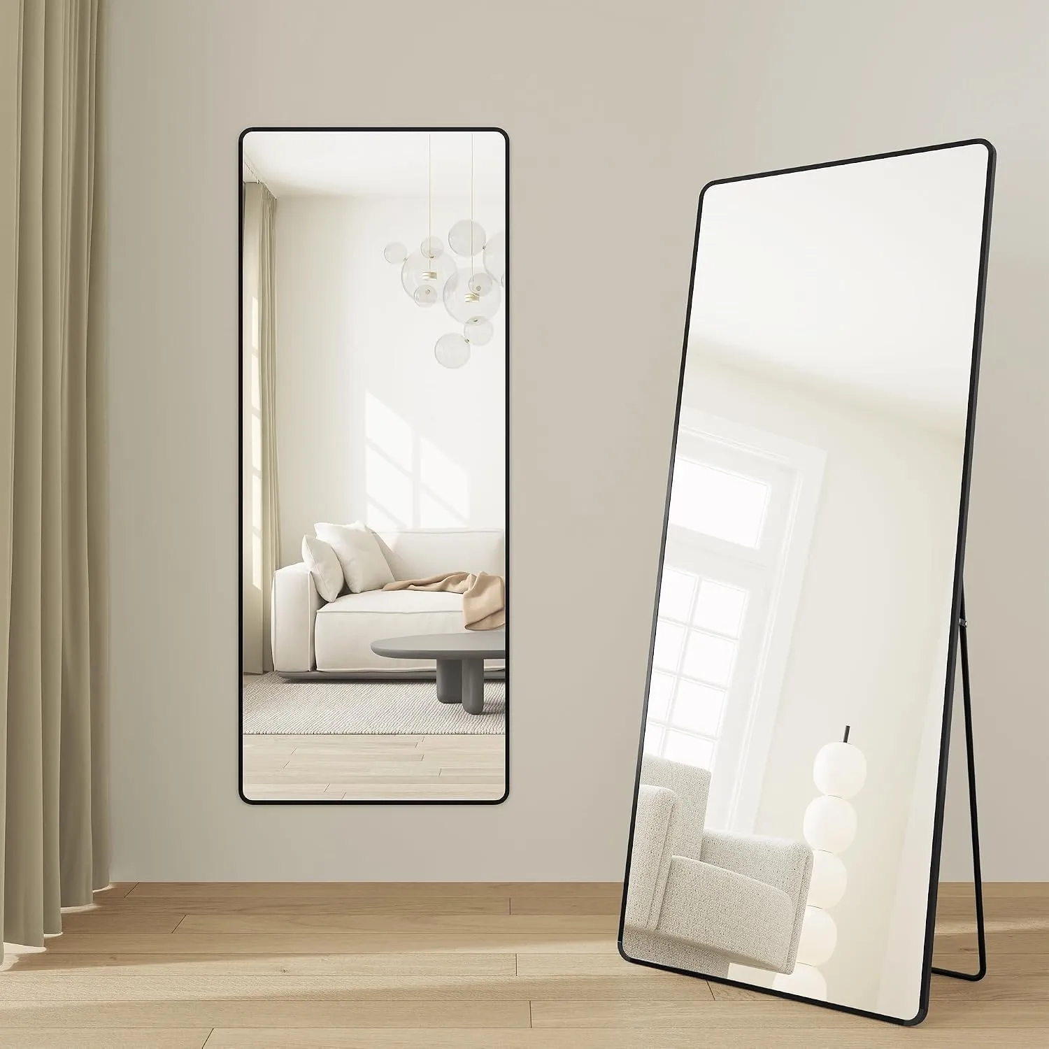 SONGMICS Ganzkörperspiegel, 165 x 60 cm, rechteckiger Standspiegel