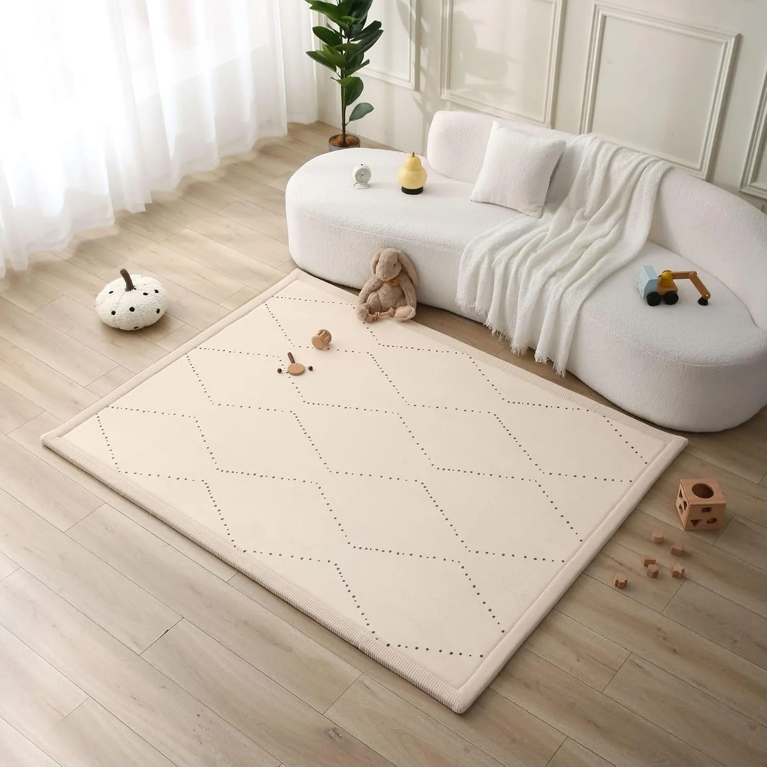 Hakuna Matte Wolkenweiche Spielmatte Baby 200x150x2,5cm, Zickzack