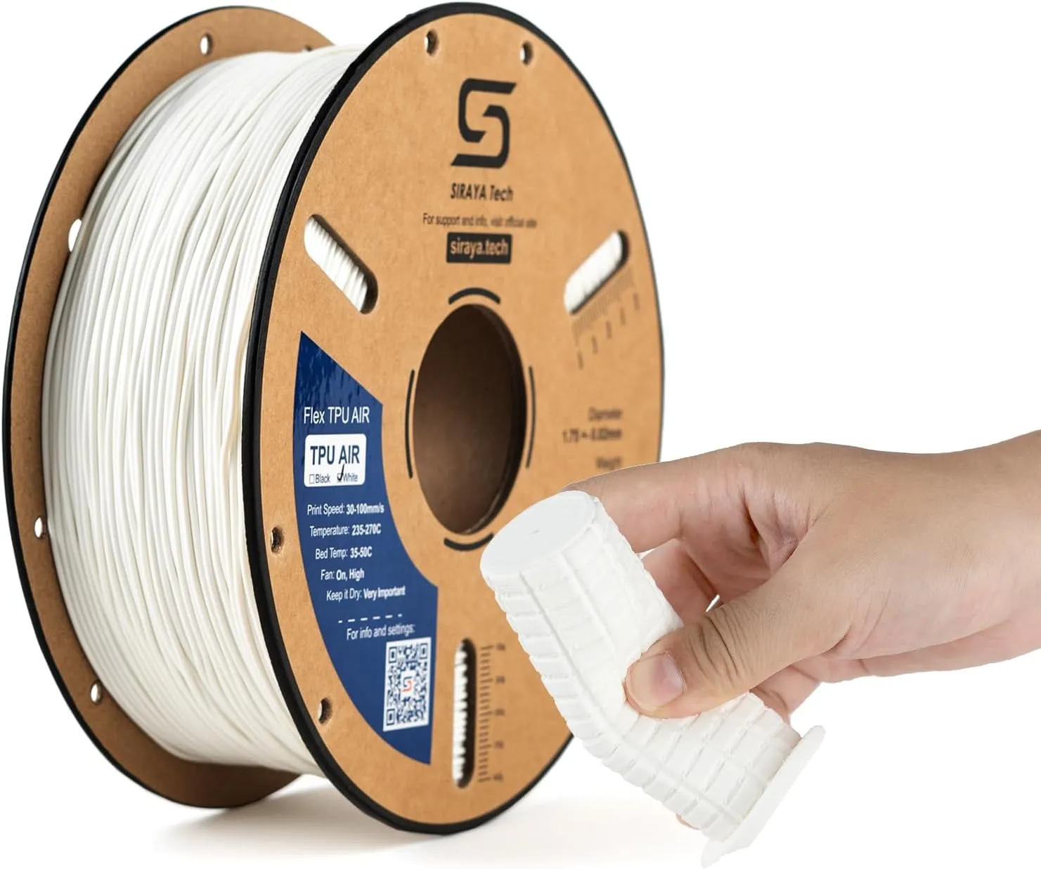 Siraya Tech Flex TPU Air – Leichtes, aktiv schäumendes TPU-Filament, einstellbare Härte 65A–82A, 3D-Druckerfilament, sc…