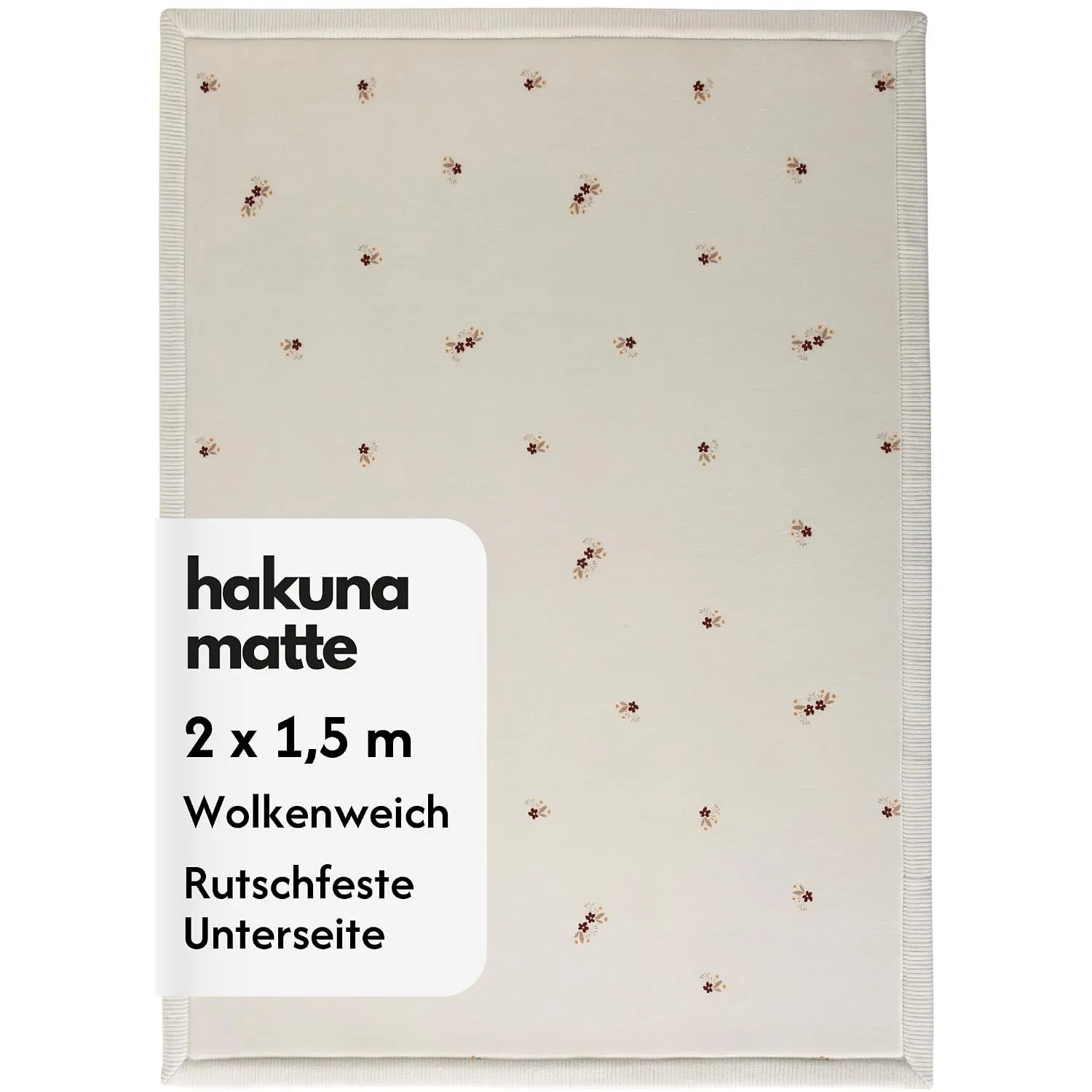Wolkenweiche Spielmatte Baby 200x150x2,5cm, Blumen, Tatami Matte | Teppich für Kinderzimmer mit hochwertigem Hochdichte…