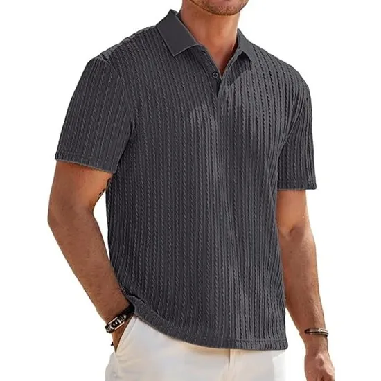 Elegancity Herren Poloshirts Kurzarm Einfarbig Strick Sommer Golf Shirt Freizeit T Shirts Regular Fit Urlaub Polohemd S…