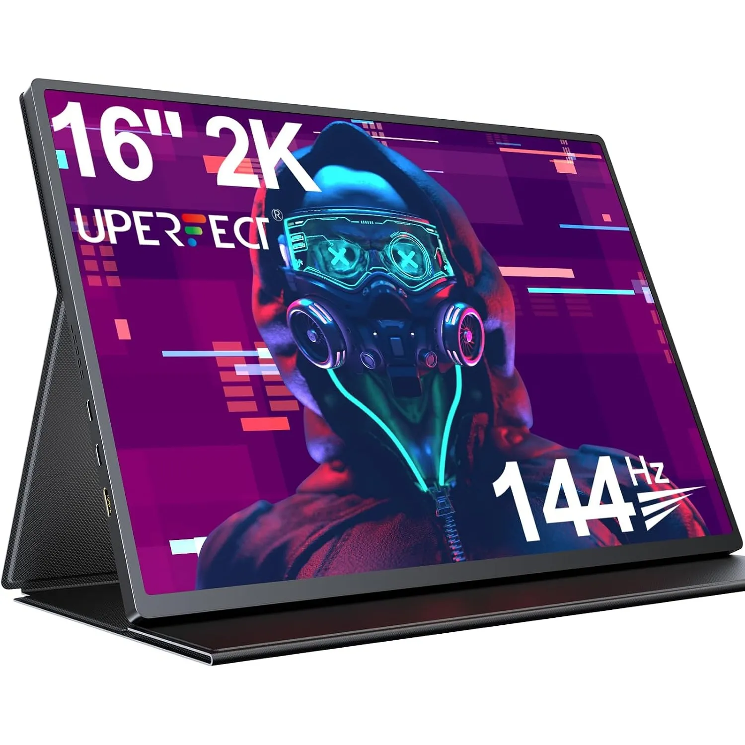 UPERFECT 16 Zoll 2K 144Hz QLED Portable Monitor, 150% sRGB 500 Nits 2000:1
