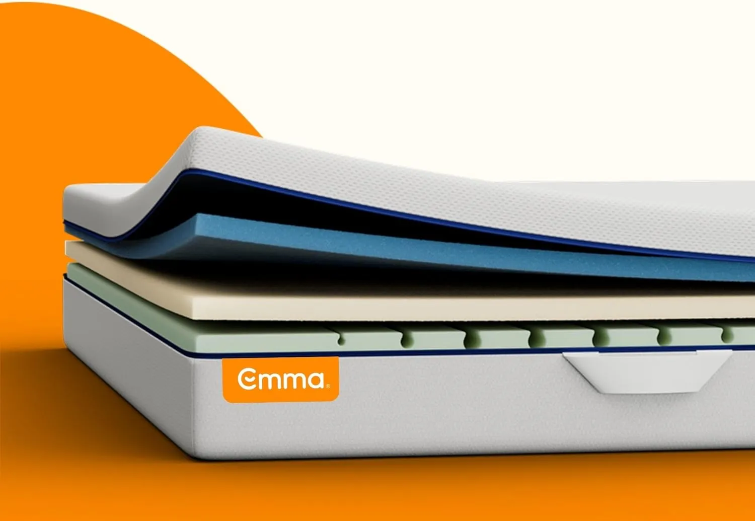Emma One+ Matratze 80x200 H2 Mittelfest – Kühlende & atmungsaktive 3-Zonen-Schaummatratze – Ergonomisch, Klimareguliere…