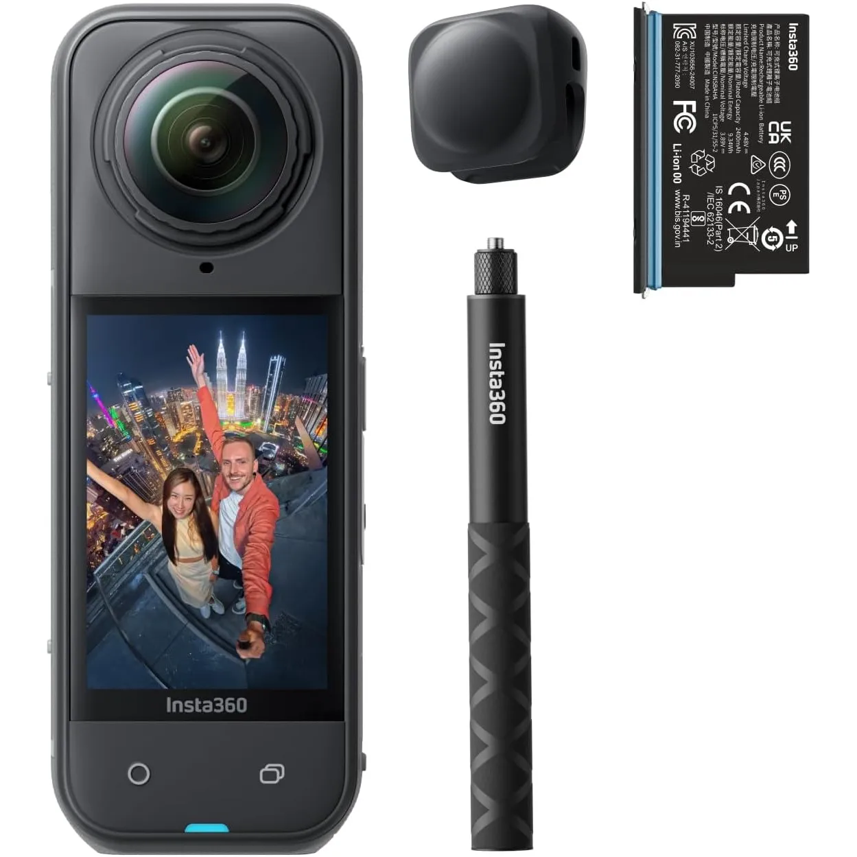 Insta360 X5 Starter-Bundle - wasserdichte 8K 360°-Kamera, führend bei wenig Licht, unsichtbarer Selfie-Stick-Effekt, ro…
