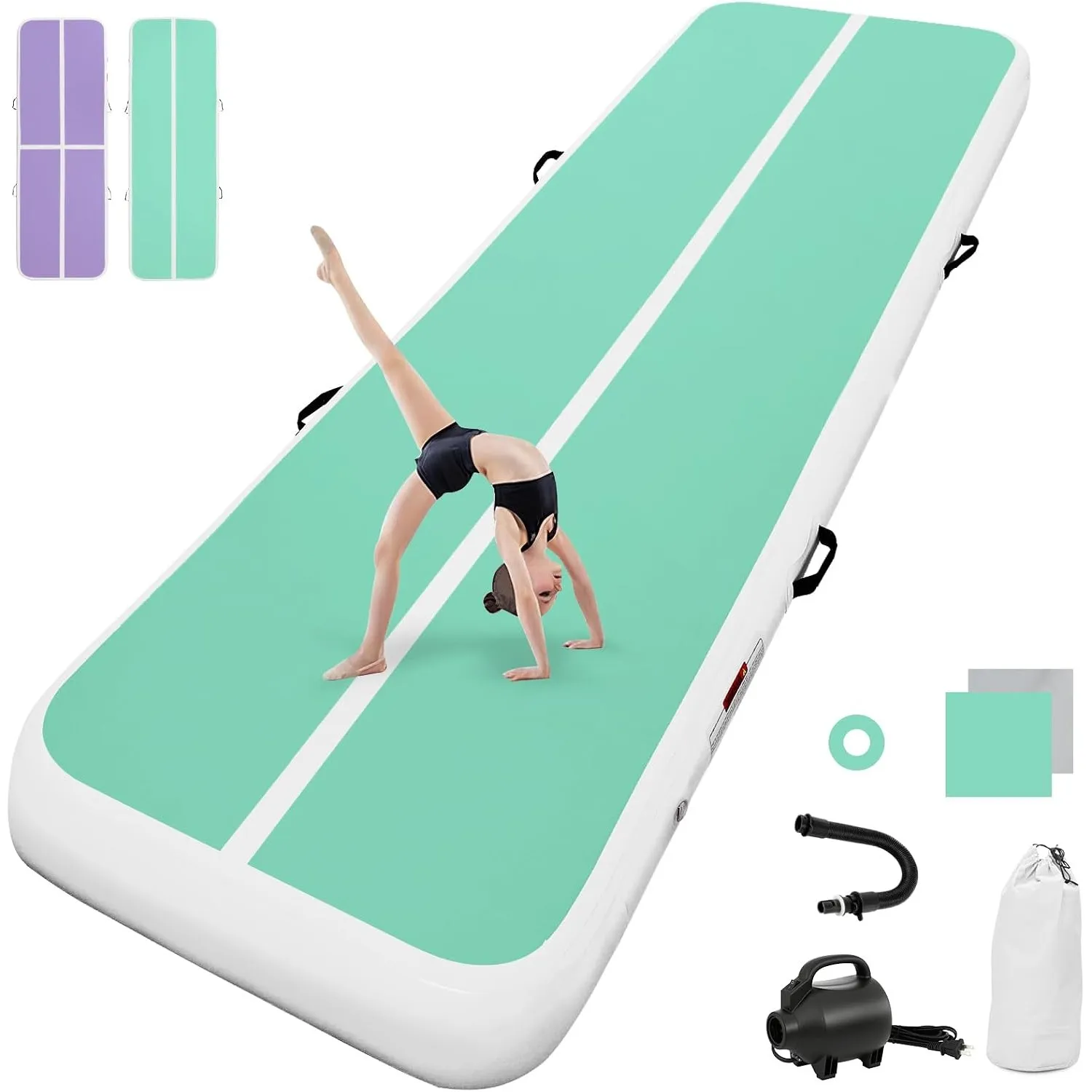 airtrack matte mit elektrischer Luftpumpe 10CM/20CM hoch 2M/3/4M/5M/6M Tumbling Matten Aufblasbare turnmatte Matte gymn…