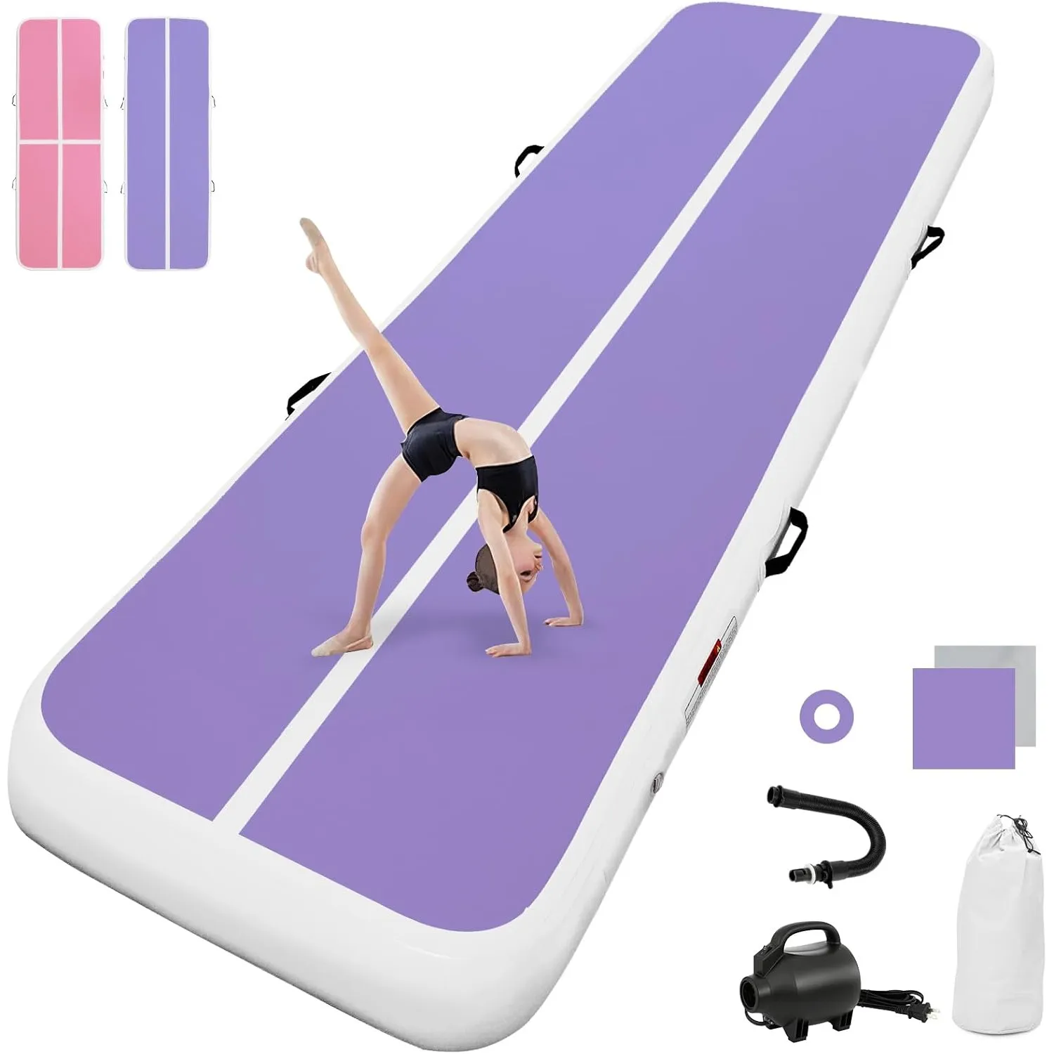 airtrack matte mit elektrischer Luftpumpe 10CM/20CM hoch 2M/3/4M/5M/6M Tumbling Matten Aufblasbare turnmatte Matte gymn…