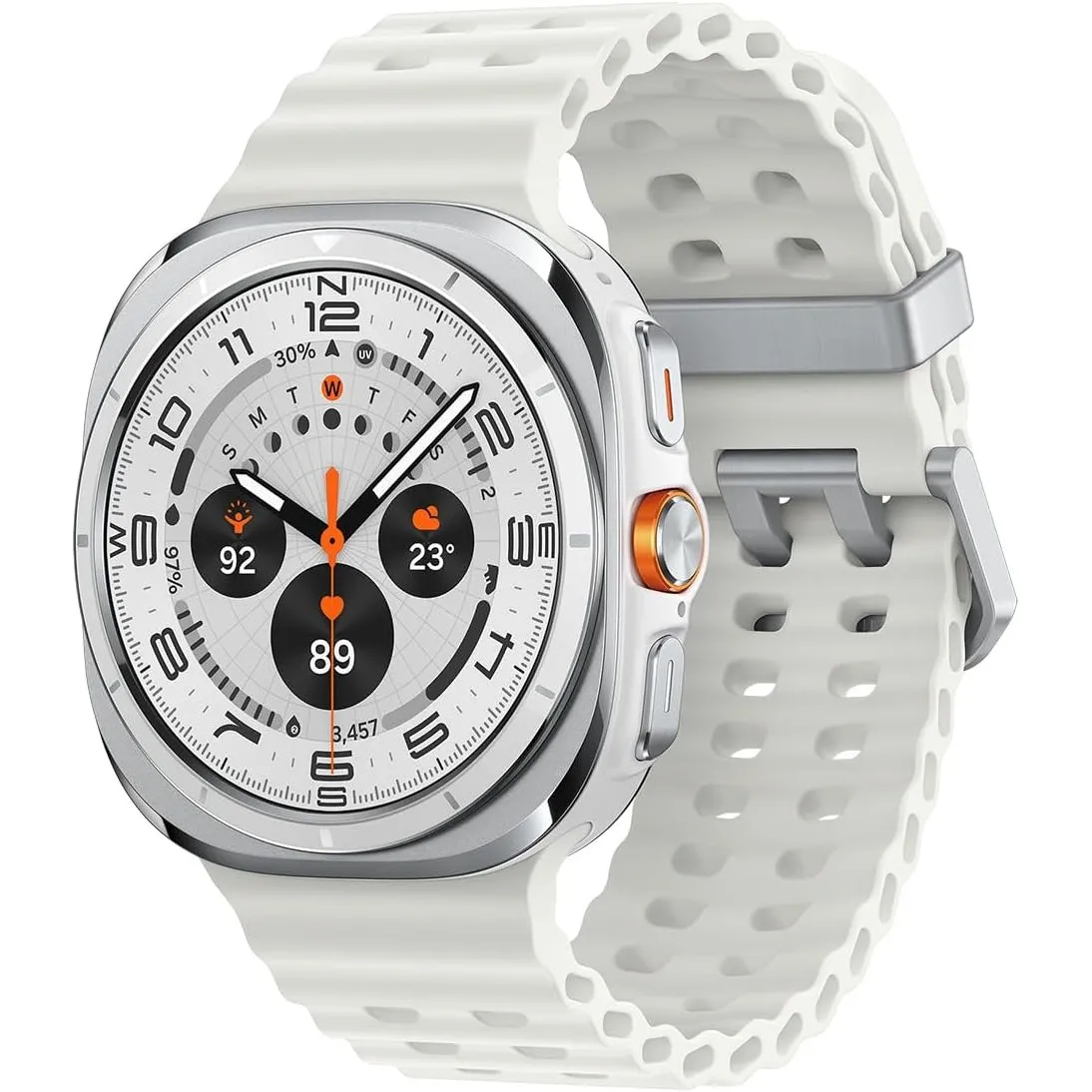 Samsung Galaxy Watch Ultra (2025) Smartwatch mit Galaxy AI, Fitness-Uhr, Marine Band, Titan-Gehäuse, Schnellbutton, Dua…