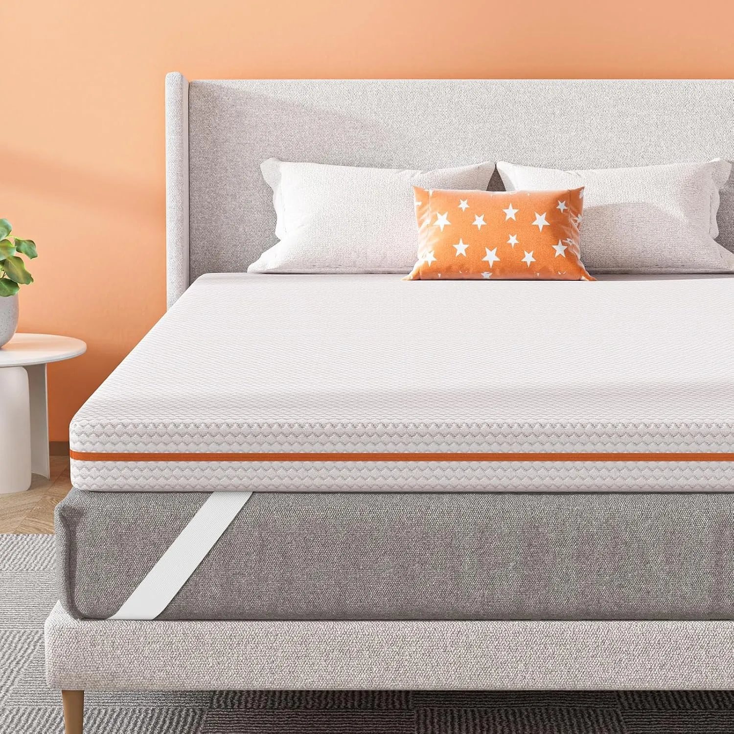 BedStory 10cm Höhe Topper 160x200cm H3/H4 aus Kupferionen Schaumkern