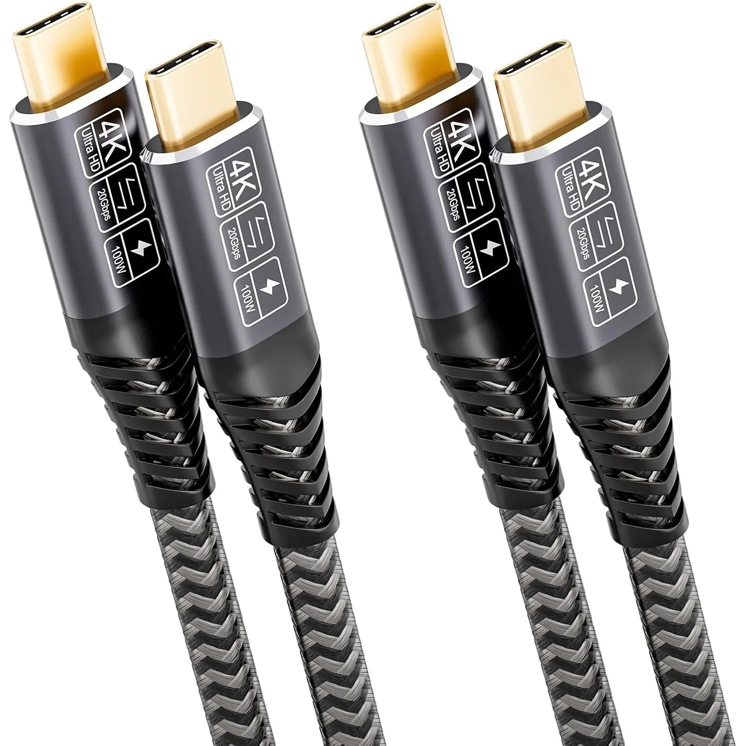 CAKOBLE USB C Kabel auf USB C 2M,[2 Stück 2m] USB 3.2 Gen2 Typ C,20 Gbps Datenübertragung,100W 20V/5A Schnellladekabel,…