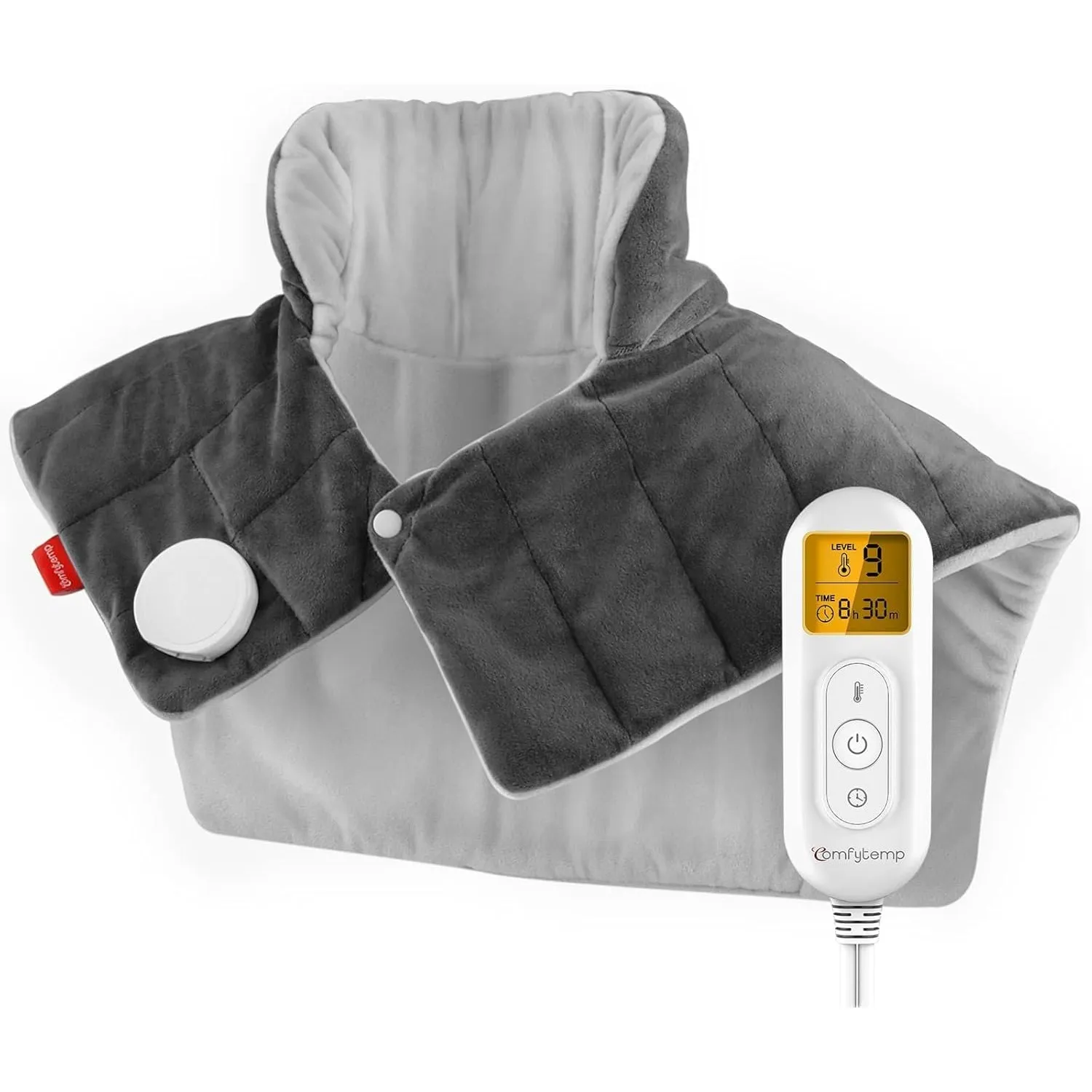 Comfytemp Heizkissen für Nacken Schulter mit 9 Wärmestufen Nackenwärmer | 1 kg Voll gewichtetes Wärmekissen 0,5-9h Absc…