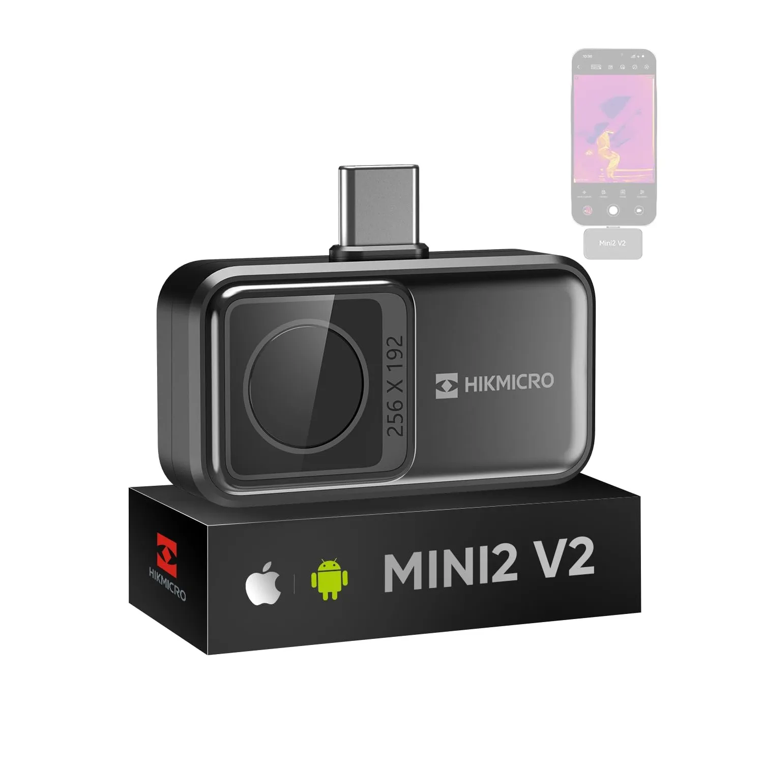 HIKMICRO Mini2 V2 Wärmebildkamera für Android/iOS, 256×192 IR-Auflösung