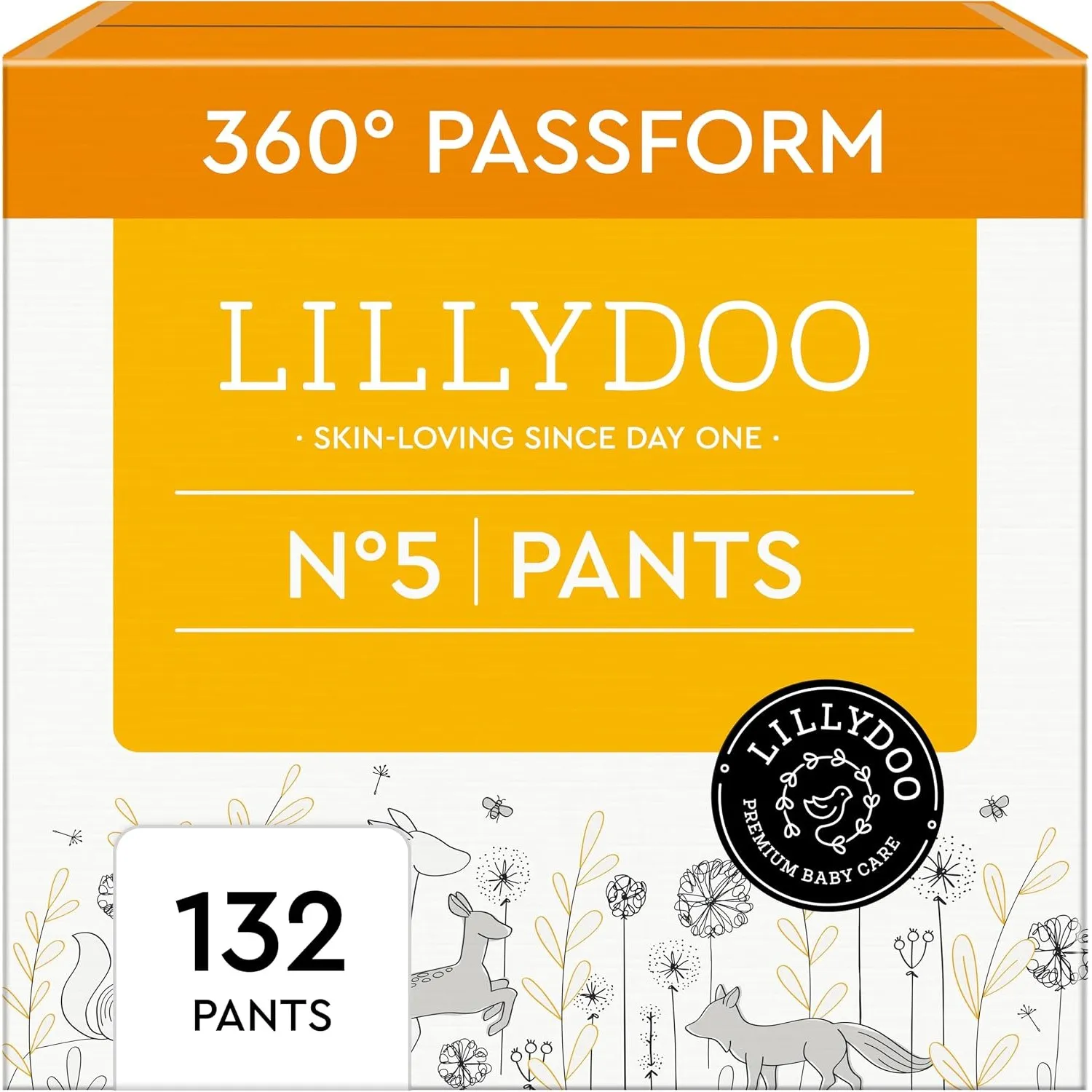 LILLYDOO Baby Windeln Pants Größe 5 (11+ kg), Monatsbox (132 Stück) | Höschenwindeln, Sicherer Auslaufschutz, Hautfreun…