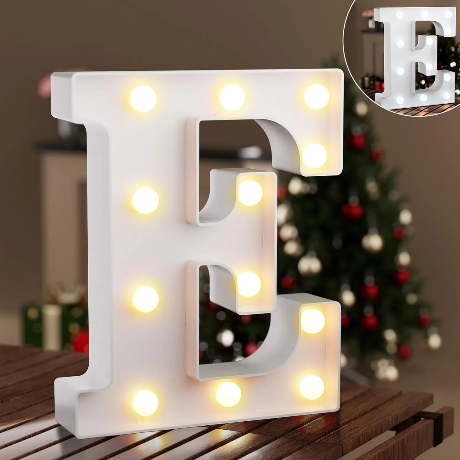 LED Buchstaben Lichter Alphabet, Ledido Leuchtbuchstabe mit Warmes & Kaltes Weiß, LED Brief Beleuchtung Buchstaben Nach…