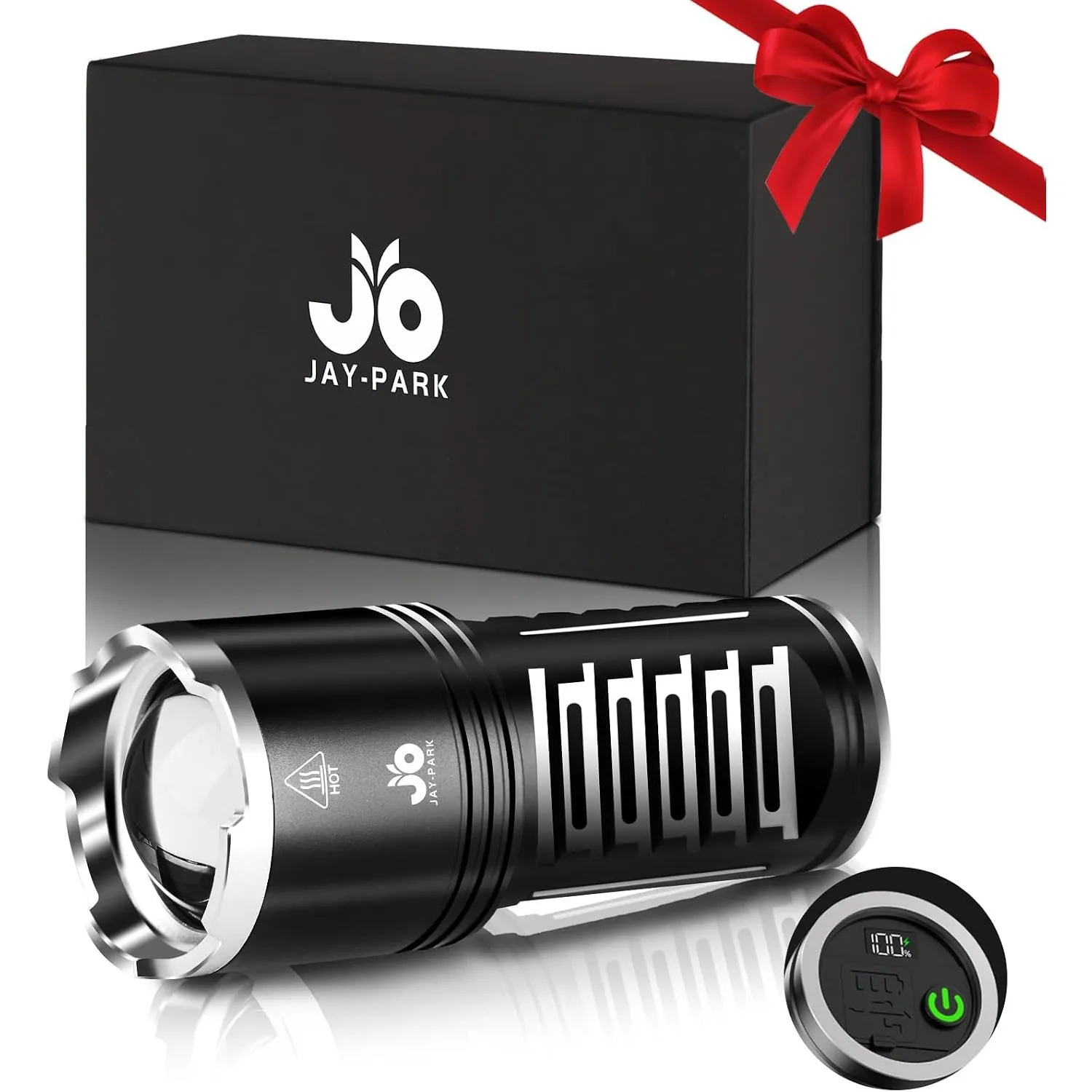 JAY-PARK Taschenlampe 1000000 Lumen Extrem Hell Aufladbar 10800-mAh Akku