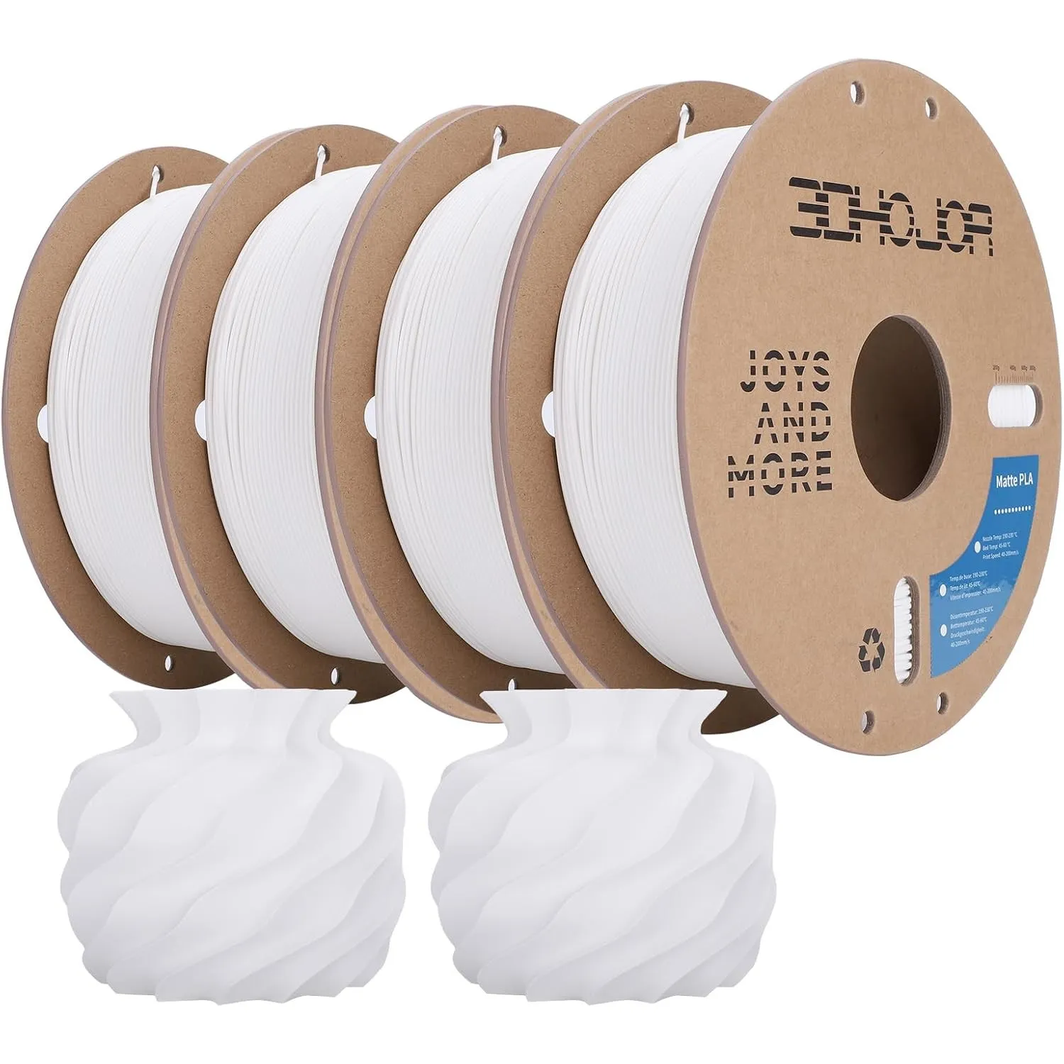 3DHoJor Matte PLA Filament Milchweiß 4KG 3D Drucker Filament PLA 1.75mm