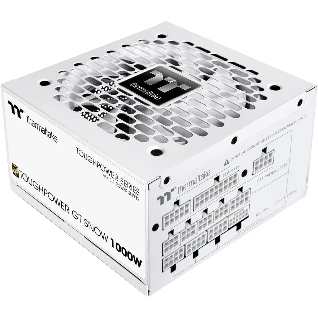 Thermaltake Toughpower GT Snow 1000W | ATX 3.1 | 80 Plus Gold | vollmodular | PCIe 5.1 12V-2x6 (12+4) | Smart Zero Fan …