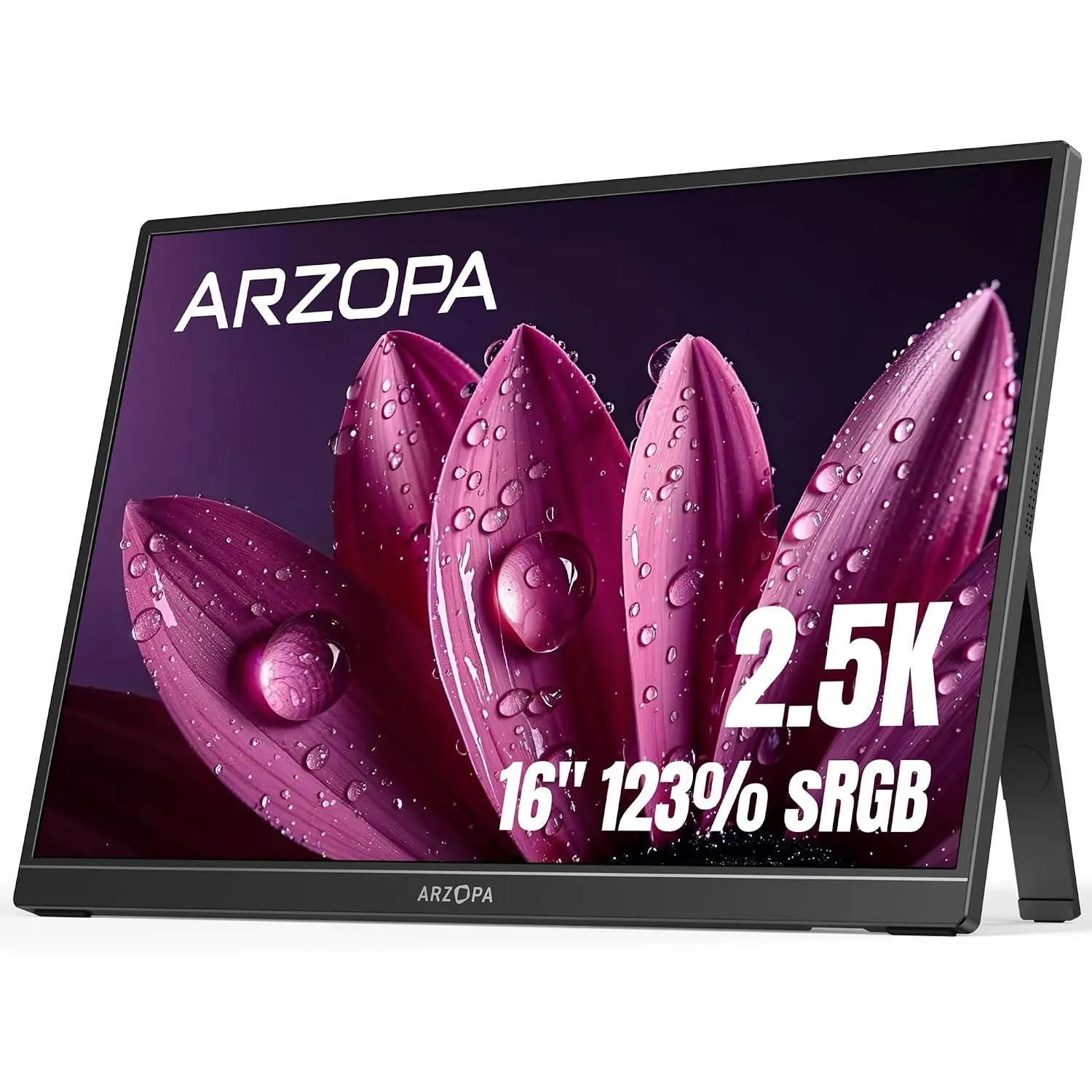 ARZOPA 2.5K Portabeler Monitor, 16 Zoll 2560x1600 HDR 10bit QHD USB-C HDMI Laptop Monitor, 16:10 IPS Augenschutz Extern…
