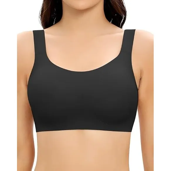 Jiuday Jelly BH Damen ohne Bügel Große Brüste Starker Halt Komfort Vollschalen Bustier T Shirt Soft Push Up Bra Gepolst…