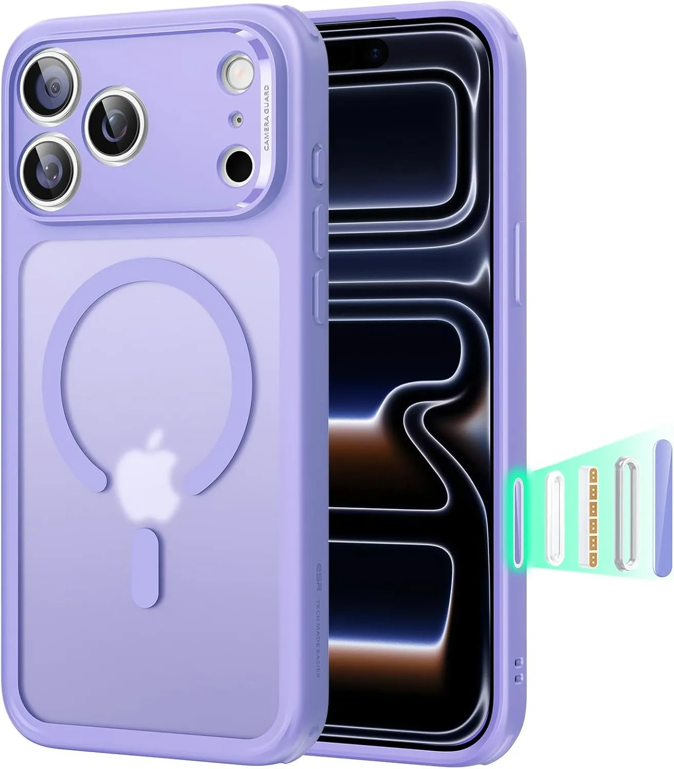 ESR für iPhone 17 Pro Max Hülle mit Kamerasteuerung Capture Button, Kompatibel mit Magsafe, Magnetische Handyhülle für …