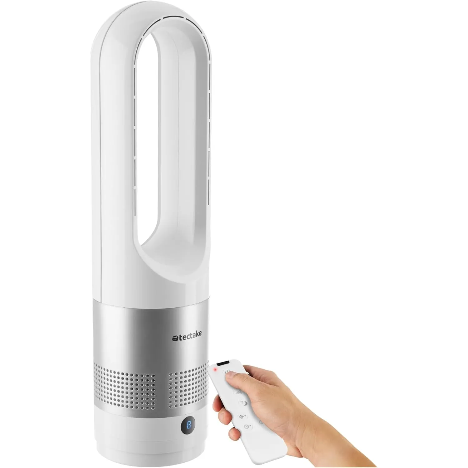 tectake® rotorloser Ventilator mit Fernbedienung, Turmventilator, cooling ace Lüfter, Luftkühler, mobiles Klimagerät, S…