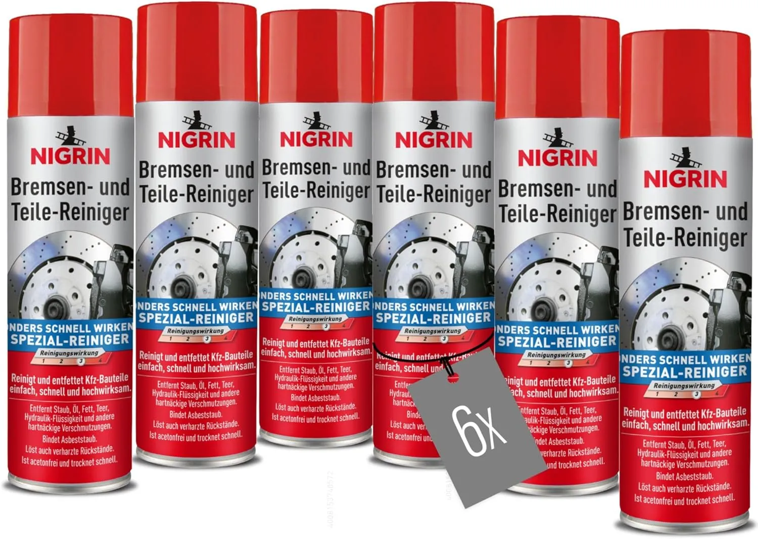 NIGRIN Bremsen- und Teile-Reiniger, reinigt und entfettet Bremsen, Getriebe, Kfz-Bauteile, schnell und effektiv, gegen …