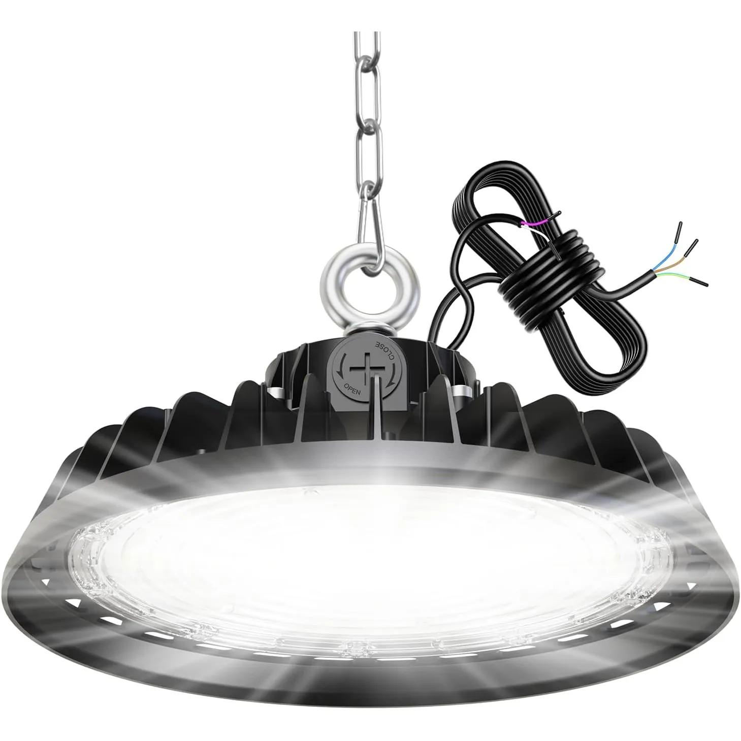 UFO 150W LED Werkstatt Deckenleuchte 25500LM 0-10V Dimmbare 6000K