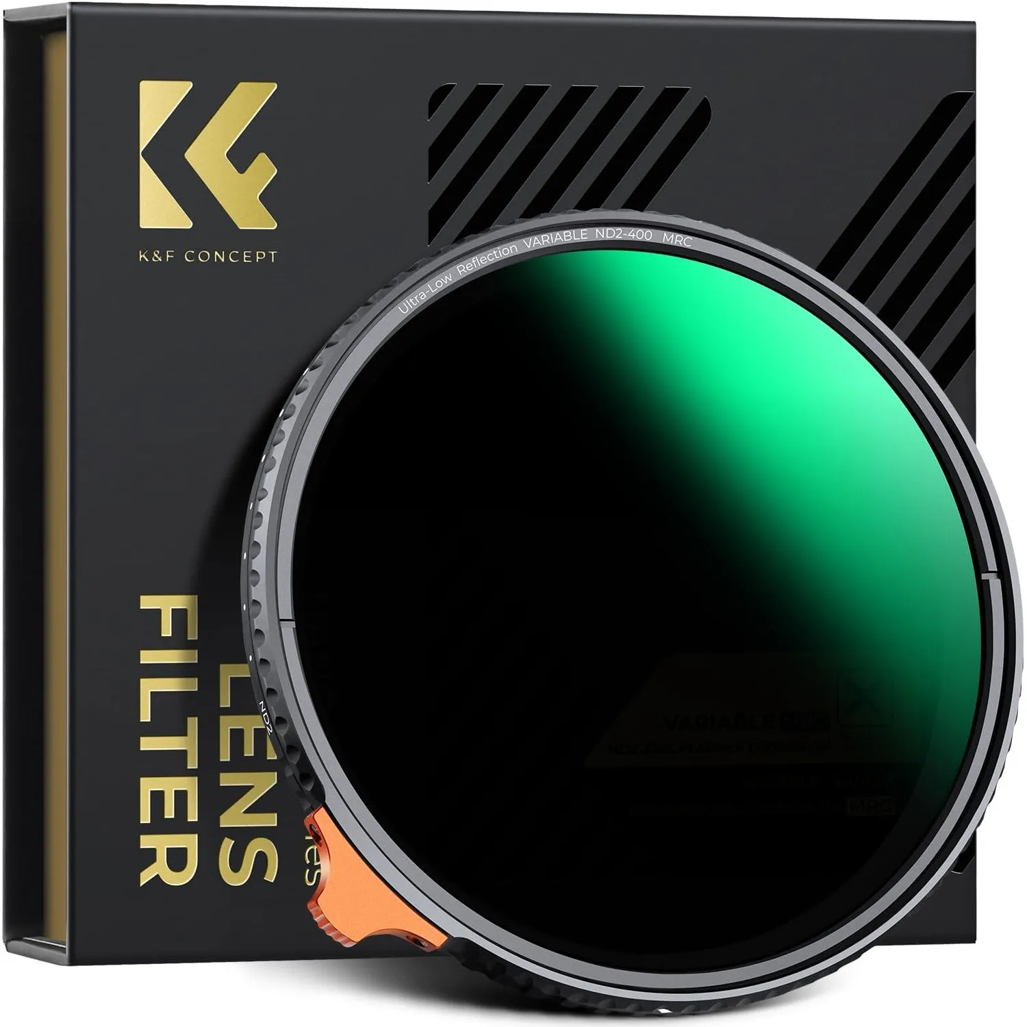 K&F CONCEPT Ultra-niedrige Reflexion ND Filter 72mm Variabler ND2-ND400 | Graufilter(1-9 Blenden),Optikglas mit 28-lagi…