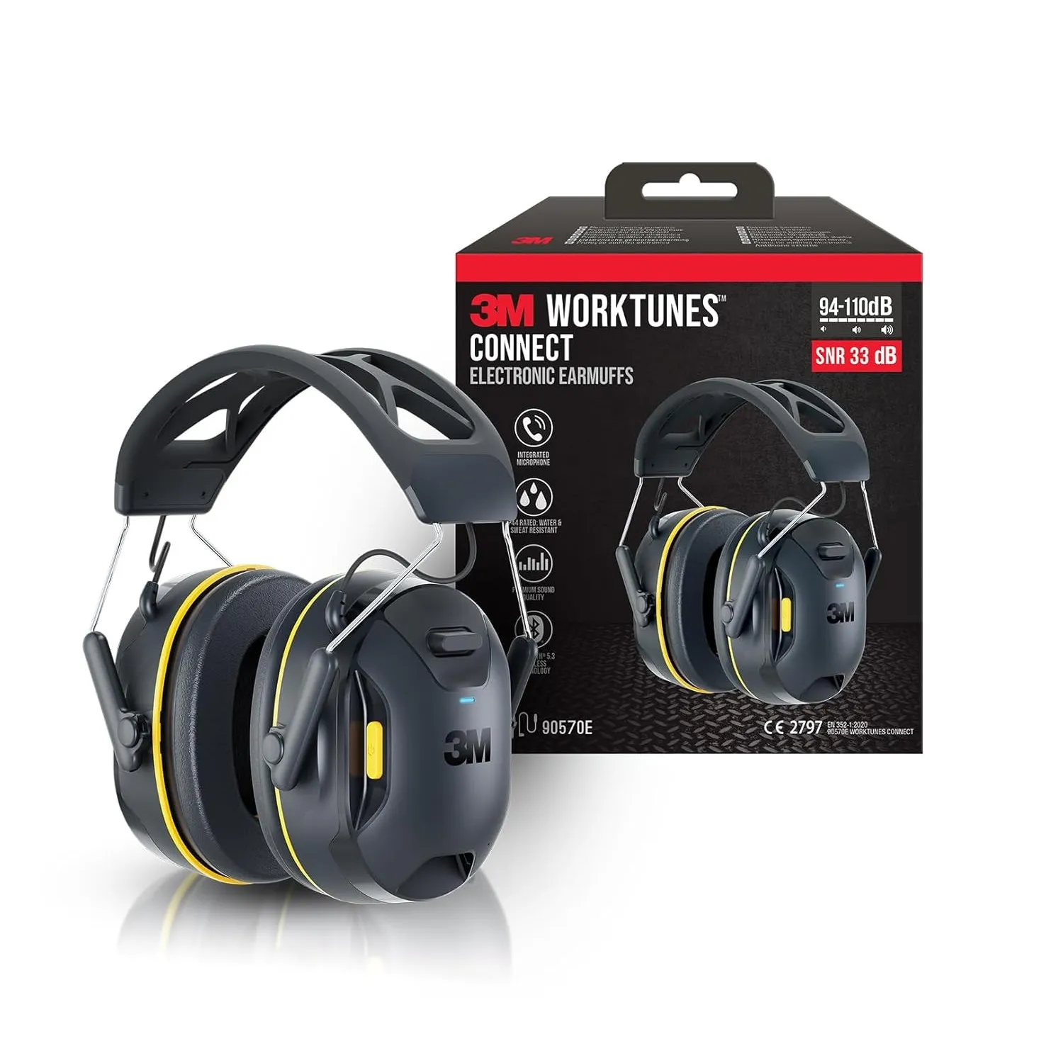 3M WorkTunes Hearing Protection Earmuffs