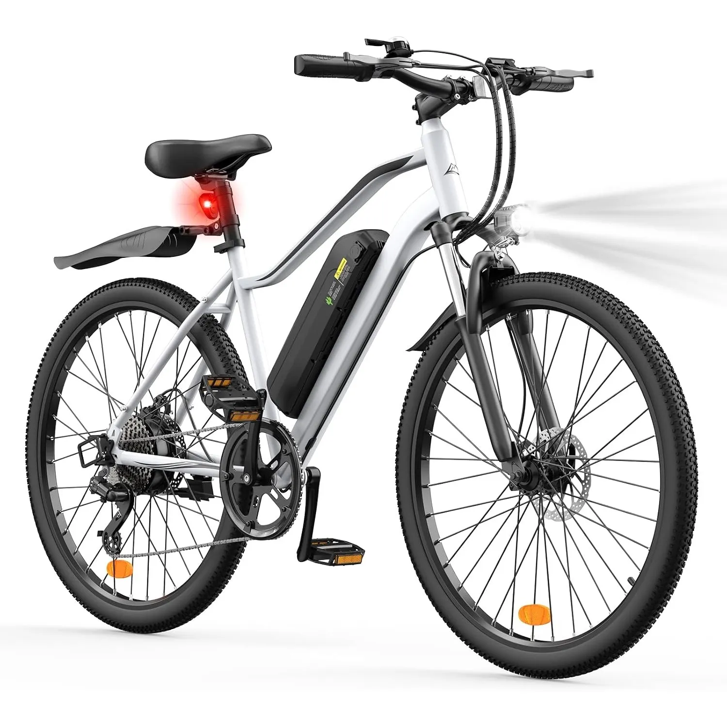 Finbike E Bike 26 Zoll, Elektrofahrrad 36V 10.4/15Ah Tauschbar Akku, 60-70KM Schnelllade EBike mit 7Gänge & Doppelschei…