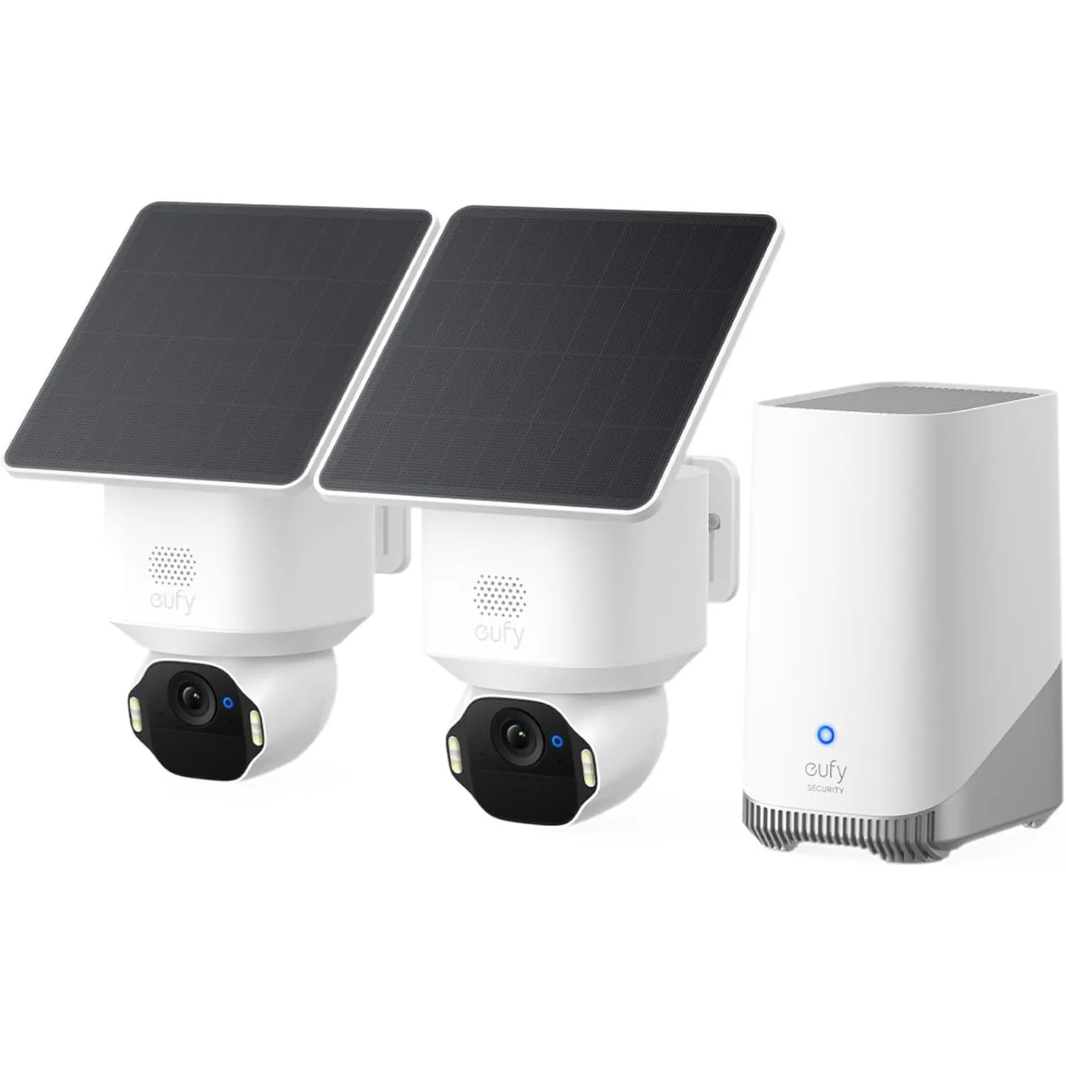 eufy SoloCam E42 (2-Cam Kit), Überwachungskamera Außen, Solar, kabellos