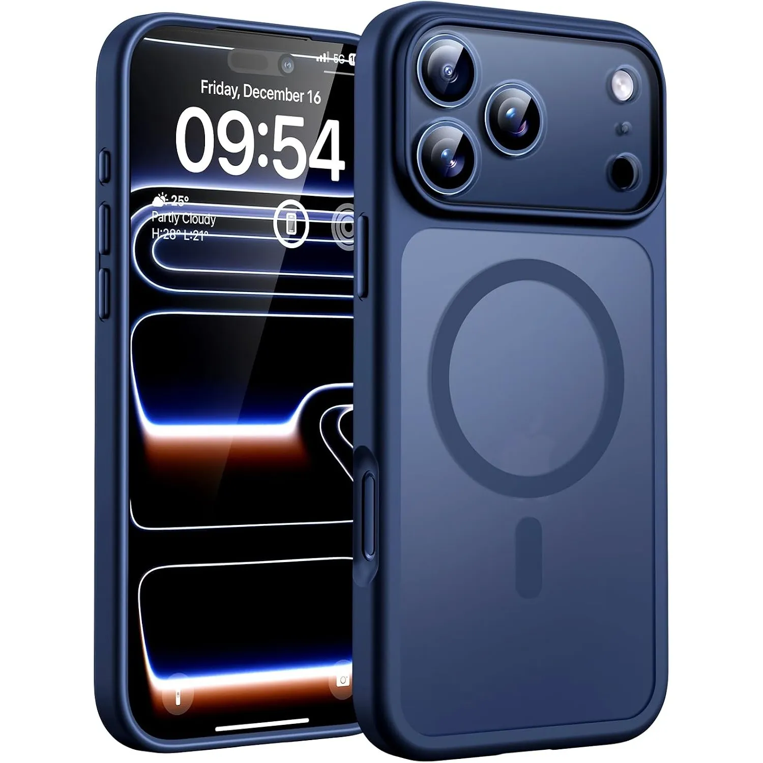 TOCOL für iPhone 17 Pro Max Hülle, Kompatibel mit MagSafe, Tiefblau