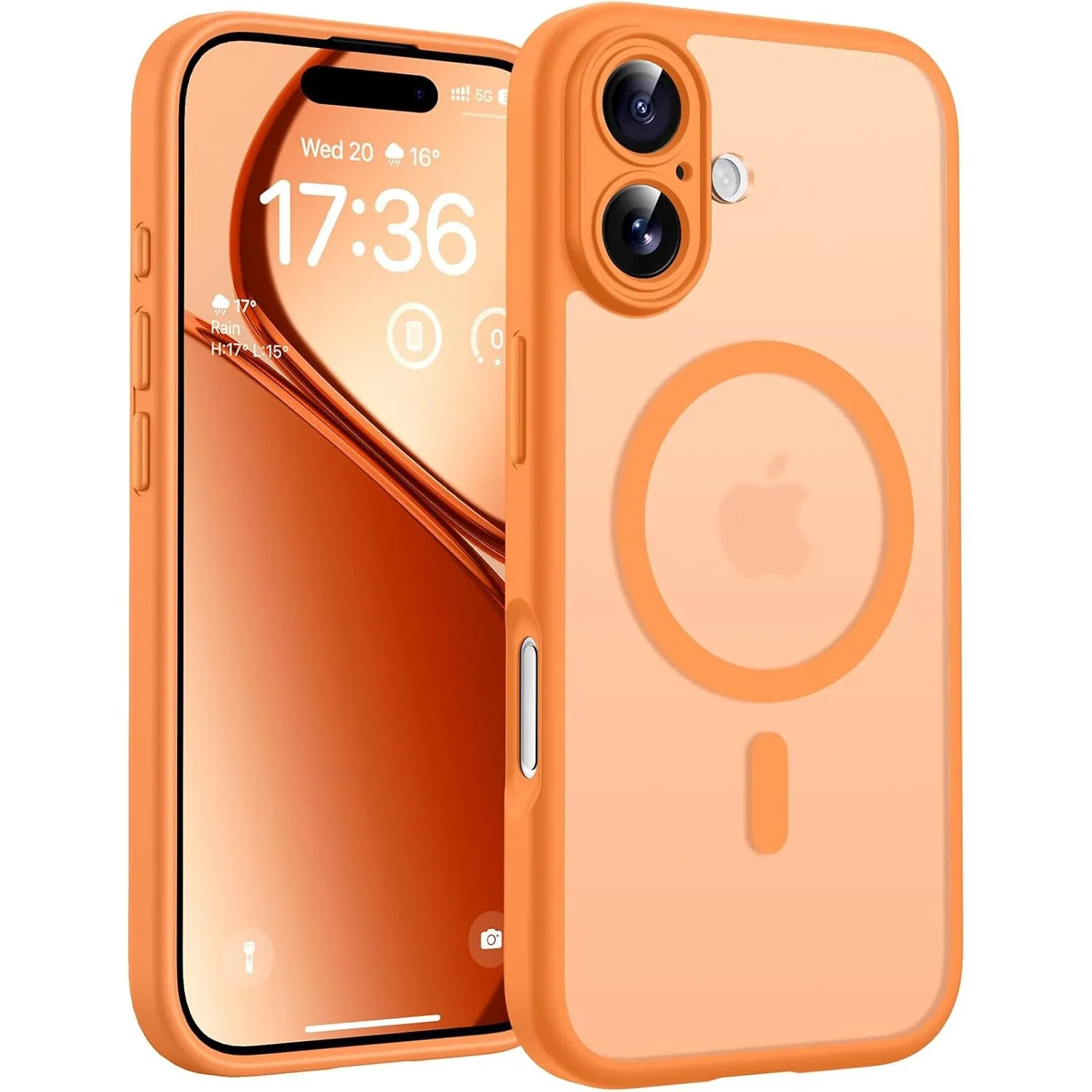 TOCOL für iPhone 17 Hülle, Kompatibel mit MagSafe, Orange
