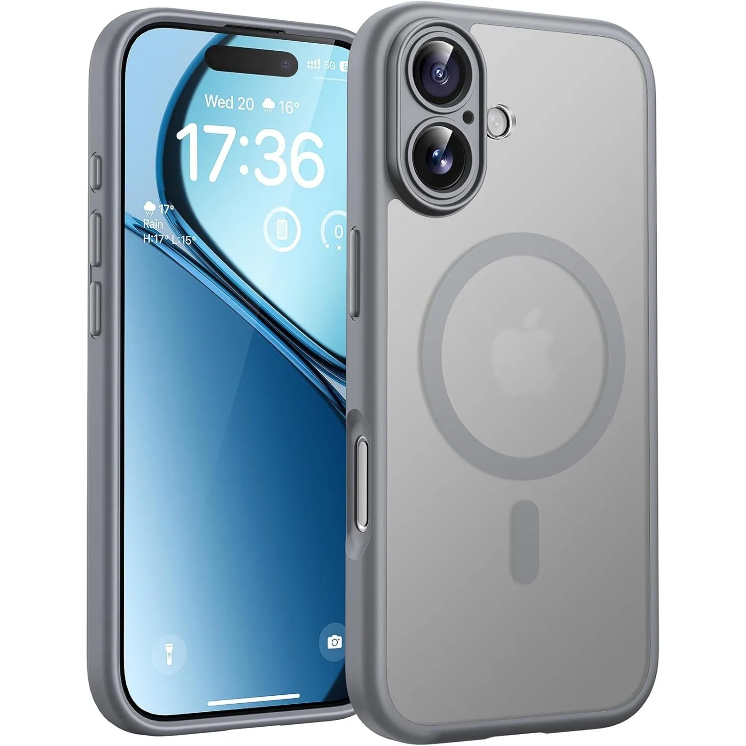 TOCOL für iPhone 17 Hülle, Kompatibel mit MagSafe, Grau