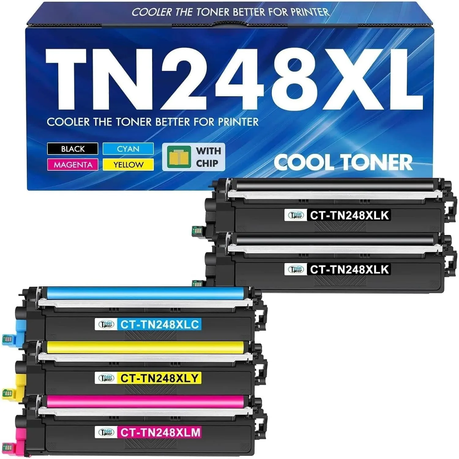 TN248XL TN248 MFC-L3760CDW MFC-L3740CDW DCP-L3560CDW Toner TN-248XL 5-Pack