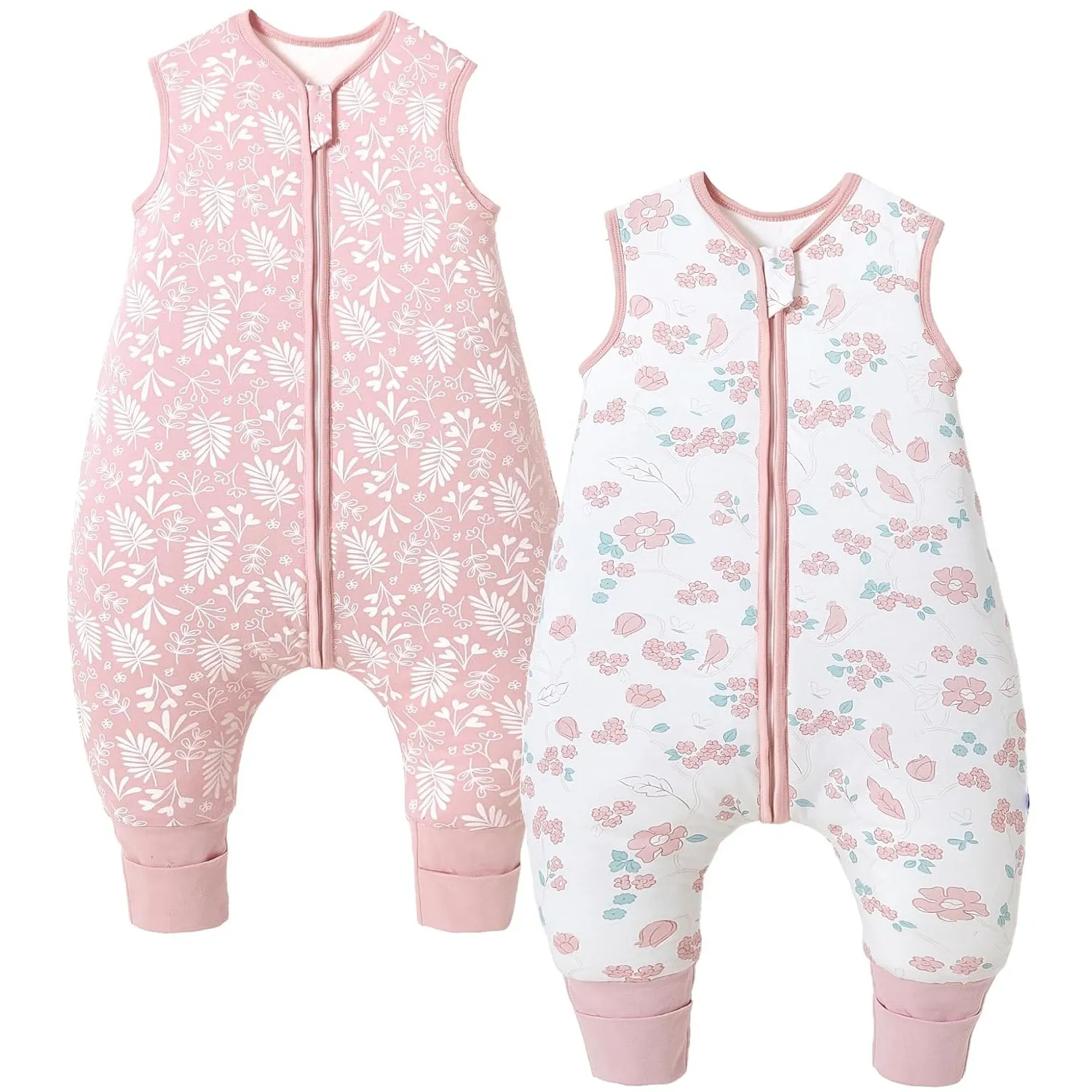 Chilsuessy Baby Schlafsack mit Füßen 2er Pack 2.5 Tog Kinder Winter Schlafsack Soft Baumwolle Baby Schlafsack mit Beine…