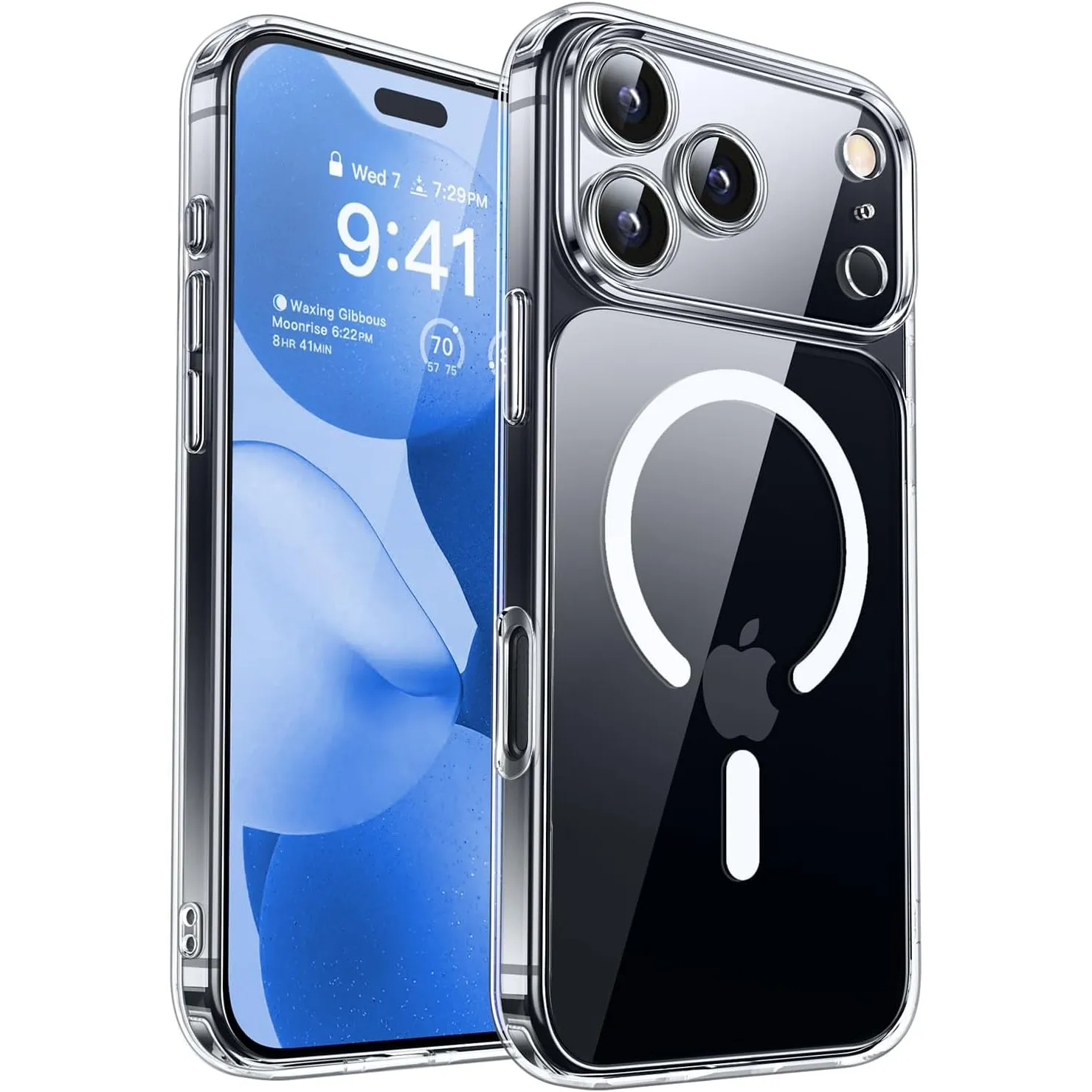 CANSHN für iPhone 17 Pro Hülle mit Kameraschutz, Transparent