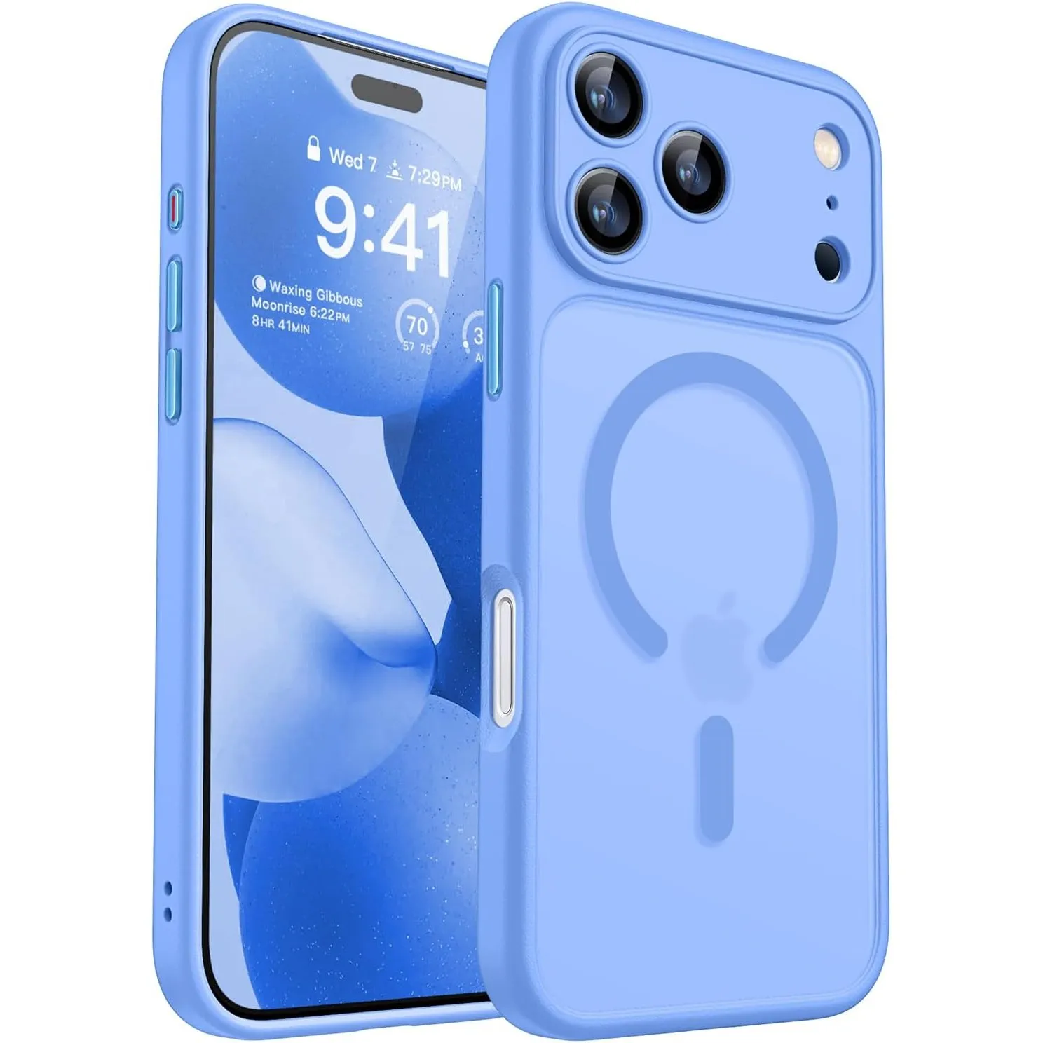CANSHN für iPhone 17 Pro Hülle mit Kameraschutz, Himmelblau