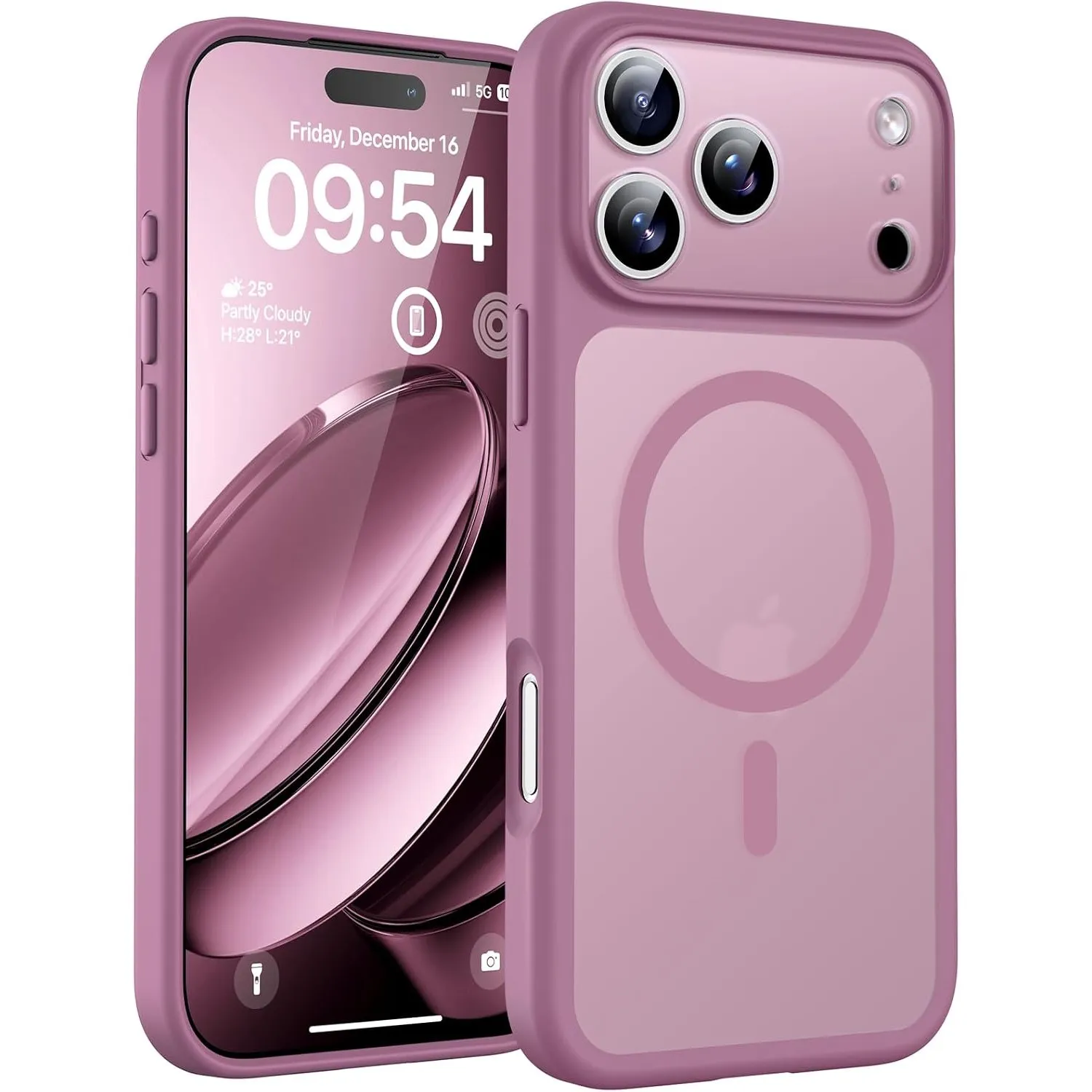 TOCOL für iPhone 17 Pro Hülle, Kompatibel mit MagSafe, Flieder Lila