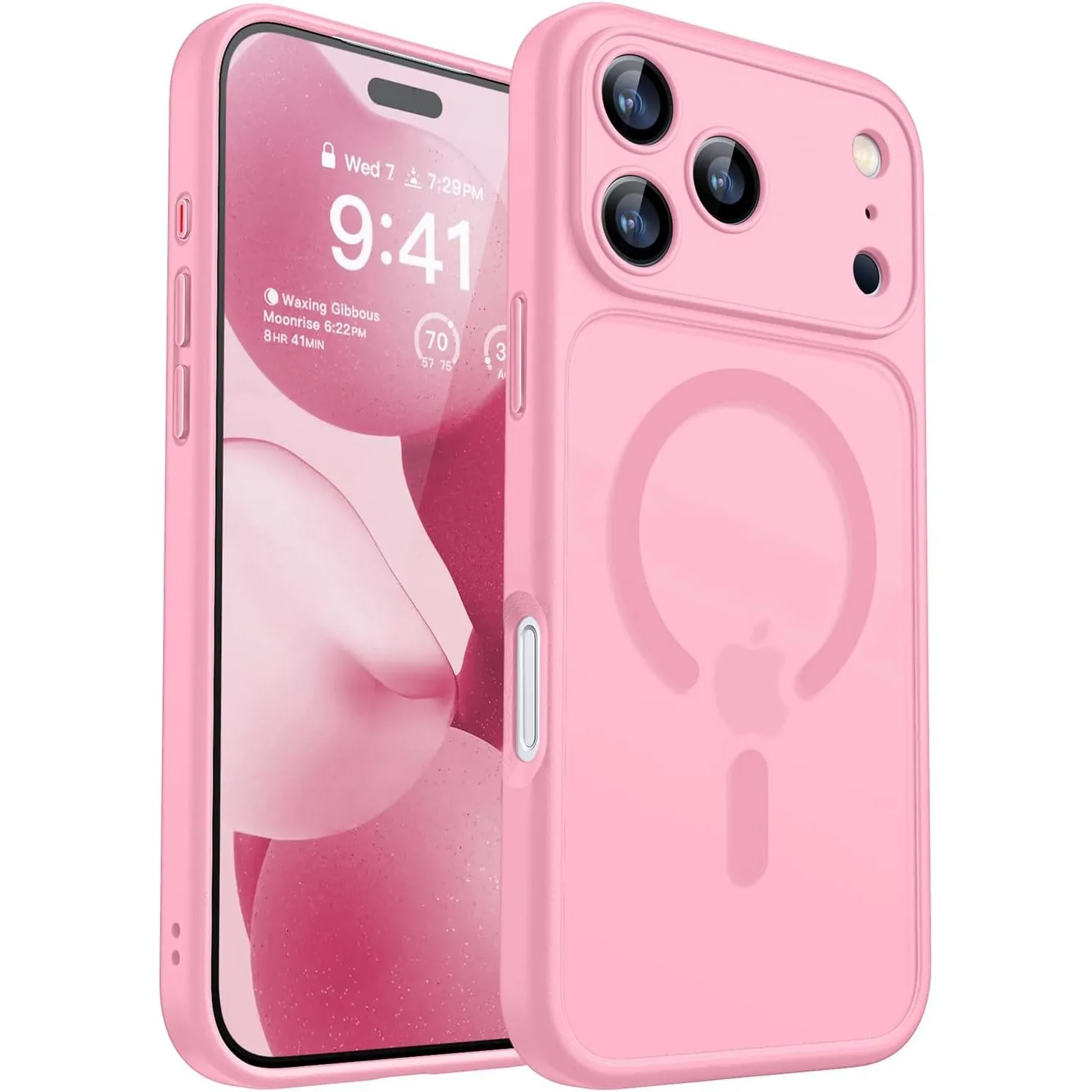CANSHN für iPhone 17 Pro Hülle mit Kameraschutz, Rosa