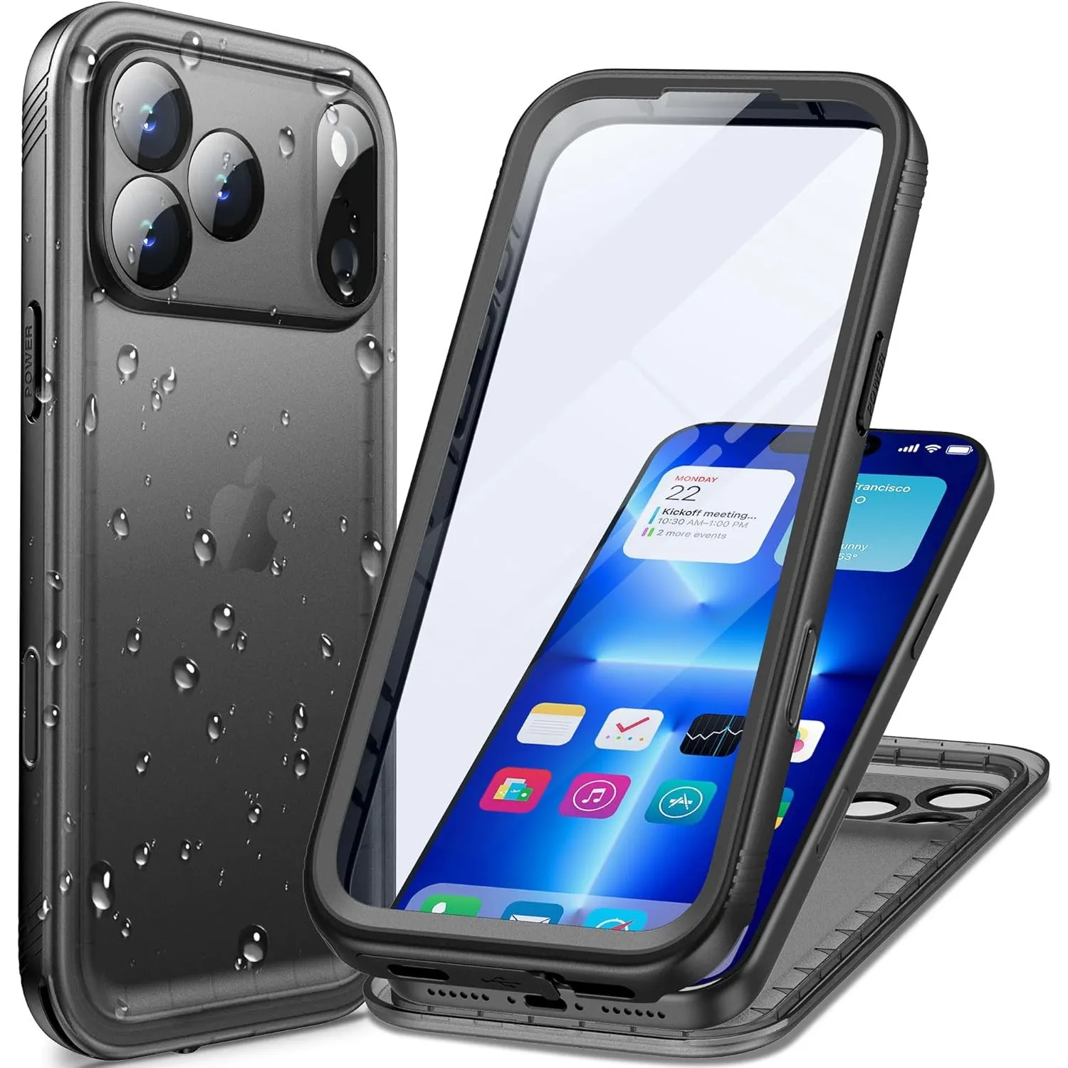 Cozycase TOP Militärschutz wasserdichte 360 Hülle Für iPhone 17 Pro Max | Outdoor Panzerhülle Full Armor Case, Vorne Hi…
