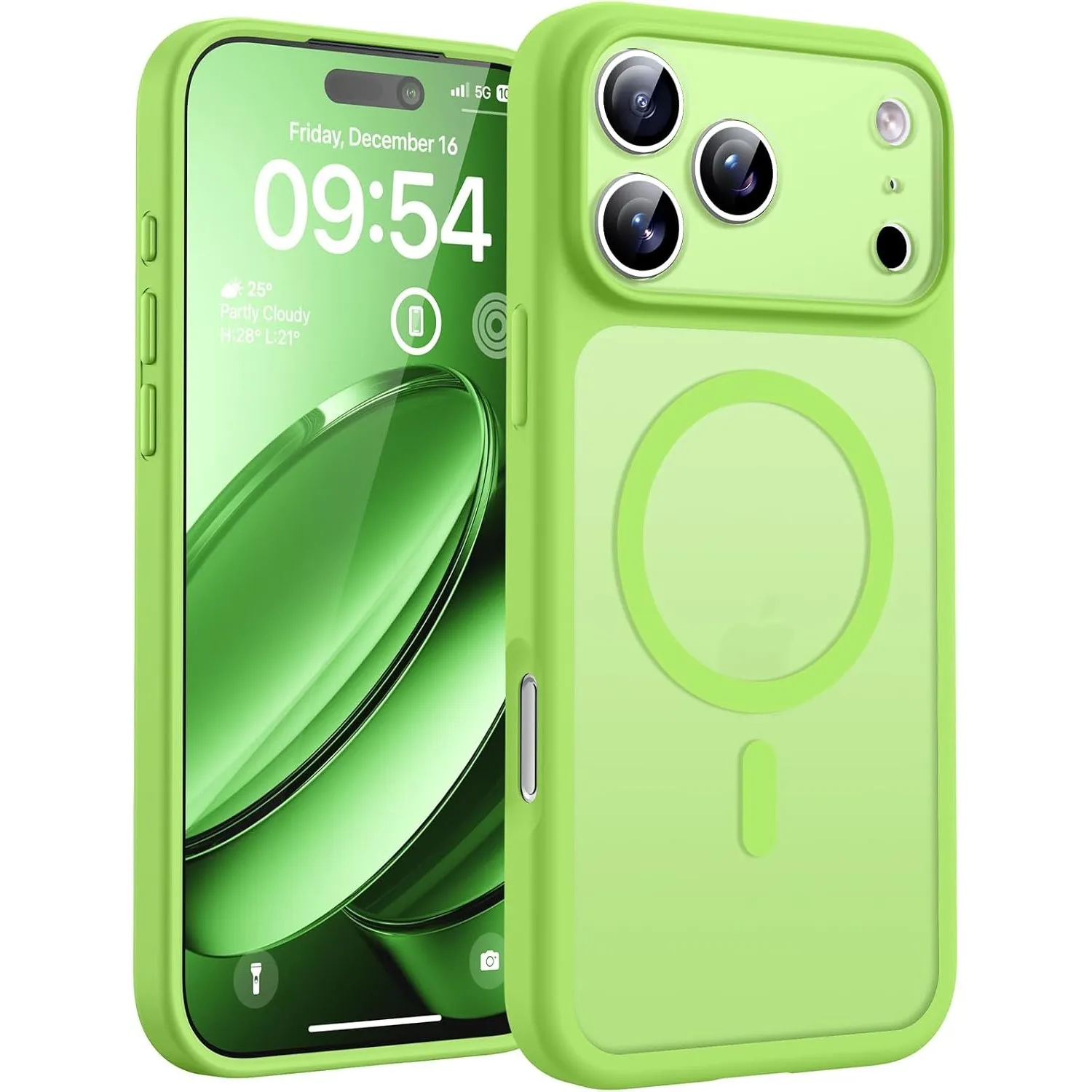 TOCOL für iPhone 17 Pro Hülle, Kompatibel mit MagSafe, Grün