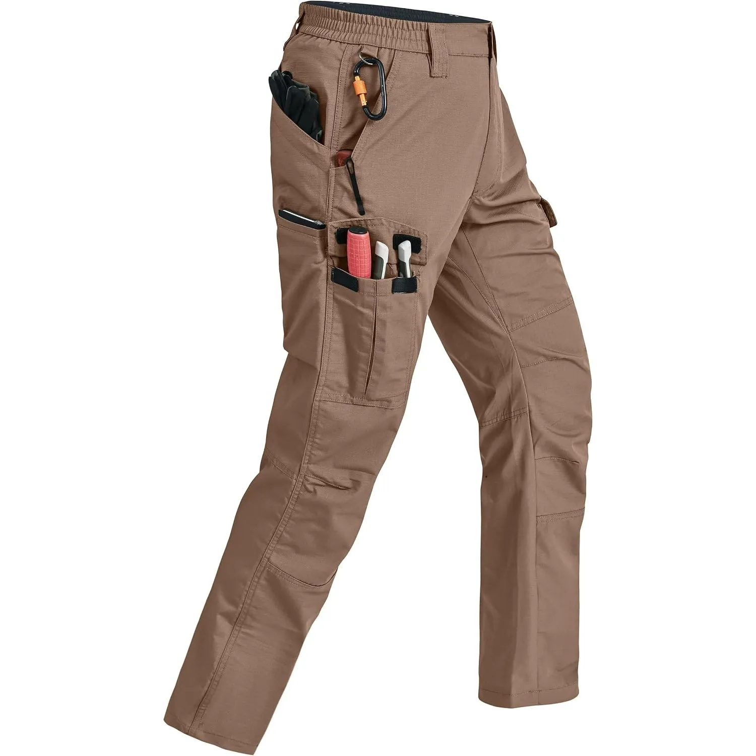 Rapoo Cargohose Herren Outdoor Workwear Wanderhose Arbeitshosen Männer Ripstop Taktische Hose Sommer mit Multi Taschen