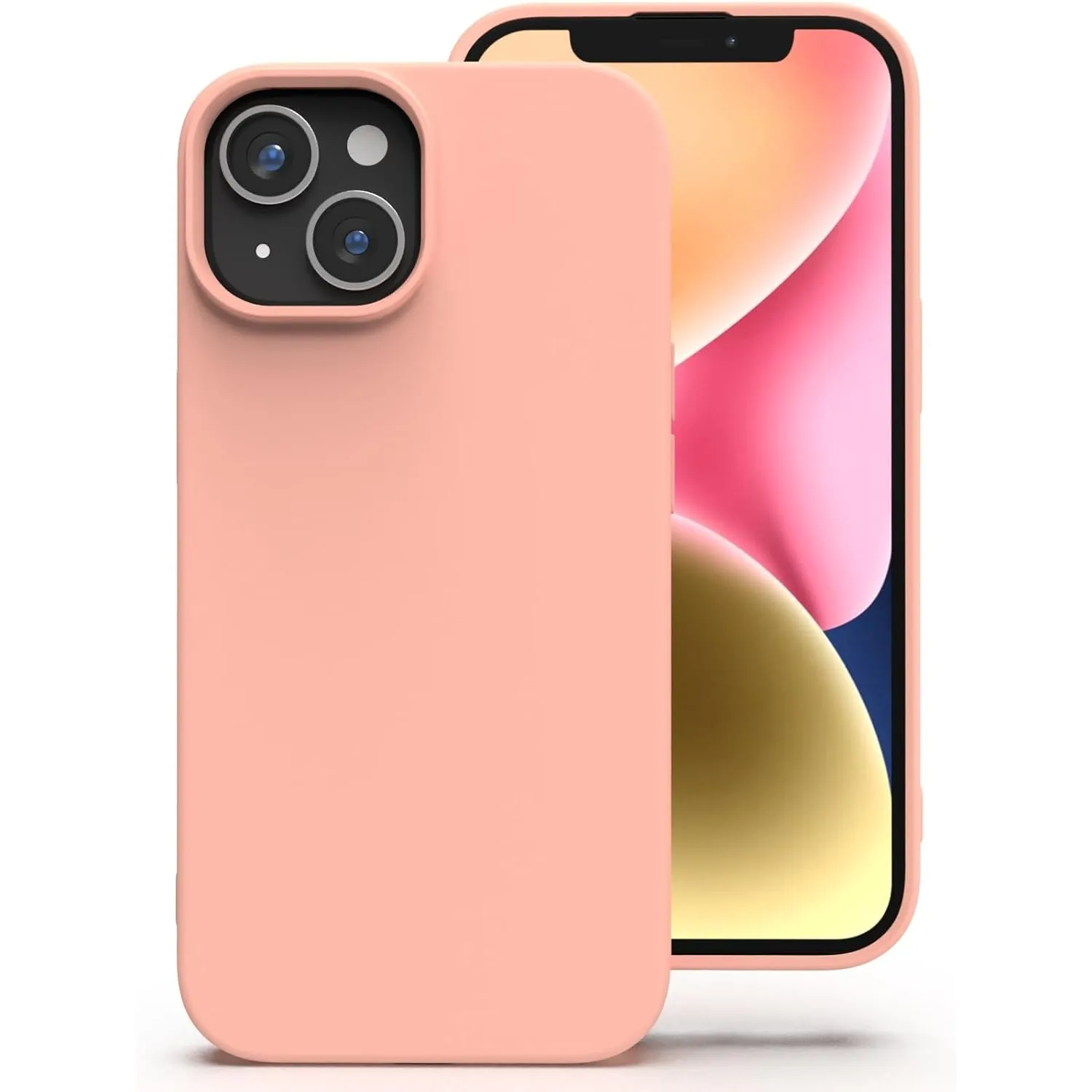 Zuvirelx Silikon Handyhülle für iPhone 14 Hülle, Weiches Griff, Dünne, Minimalistisch, Stoßfest, rutschfest, Taschenpas…