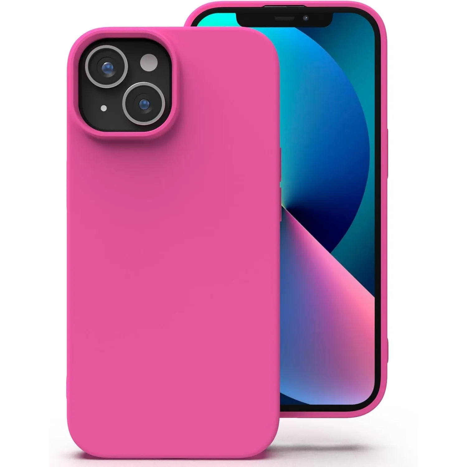 Zuvirelx Silikon Handyhülle für iPhone 13 Hülle, Weiches Griff, Dünne, Minimalistisch, Stoßfest, rutschfest, Taschenpas…