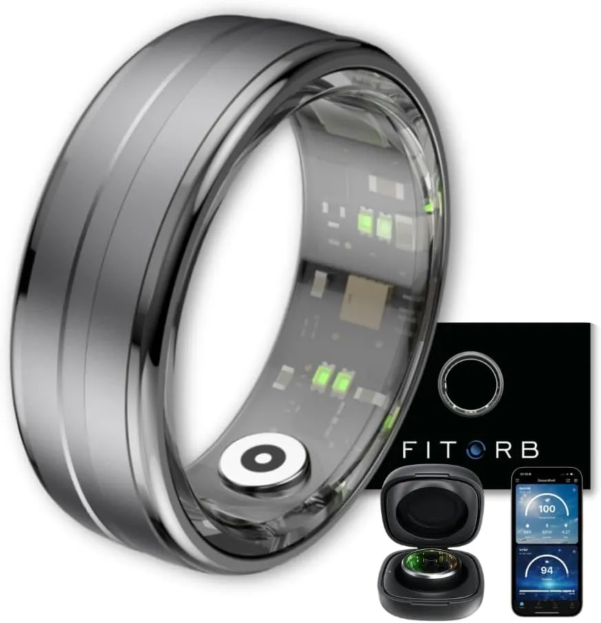 Smart Ring Pro - Das Original. High-Tech Fitness- & Gesundheitsring, Schlafanalyse, 24/7 Aktivitätstracking. Temperatur…